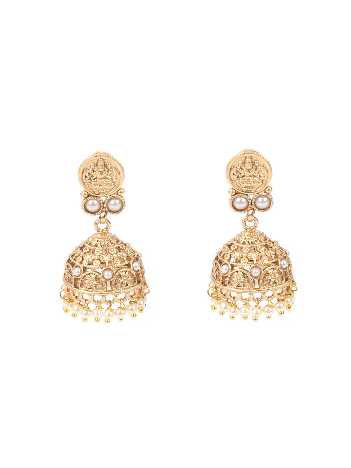 Odette Gold Three Layered Bridal Neck Piece For Women - Image 5