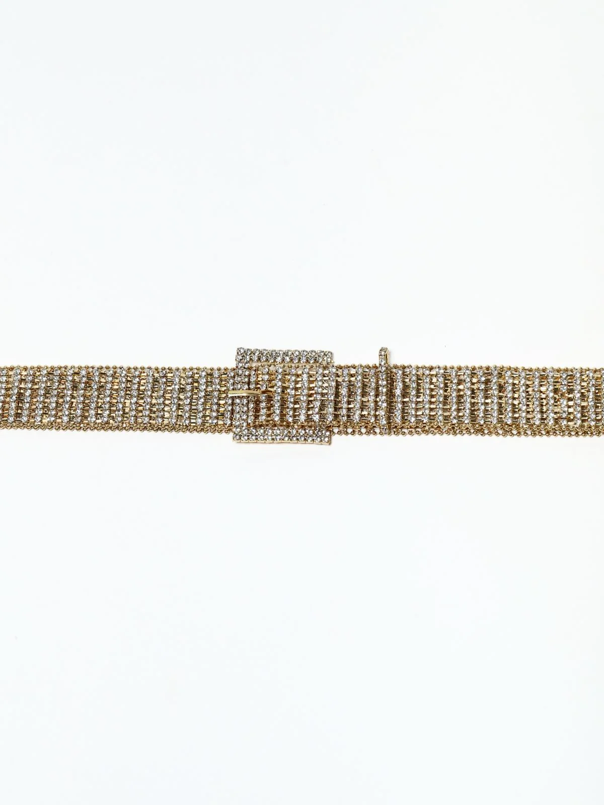Odette Golden Alloy Embellished Belt For Women - Image 3