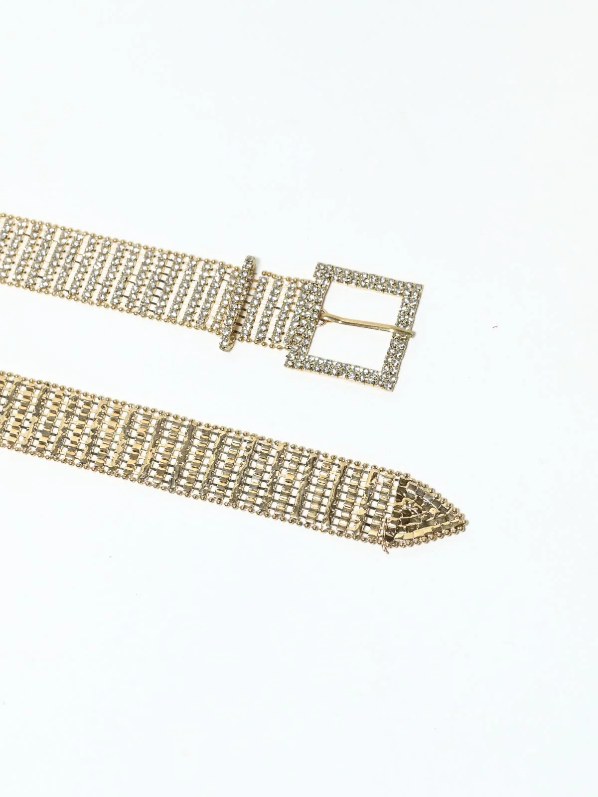 Odette Golden Alloy Embellished Belt For Women - Image 4
