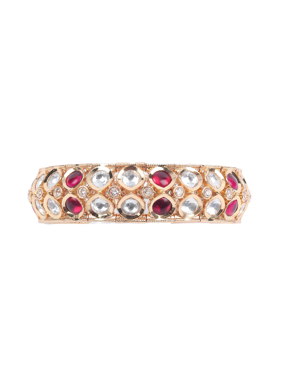 Odette Golden Alloy Embellished Bracelet For Women - Image 3