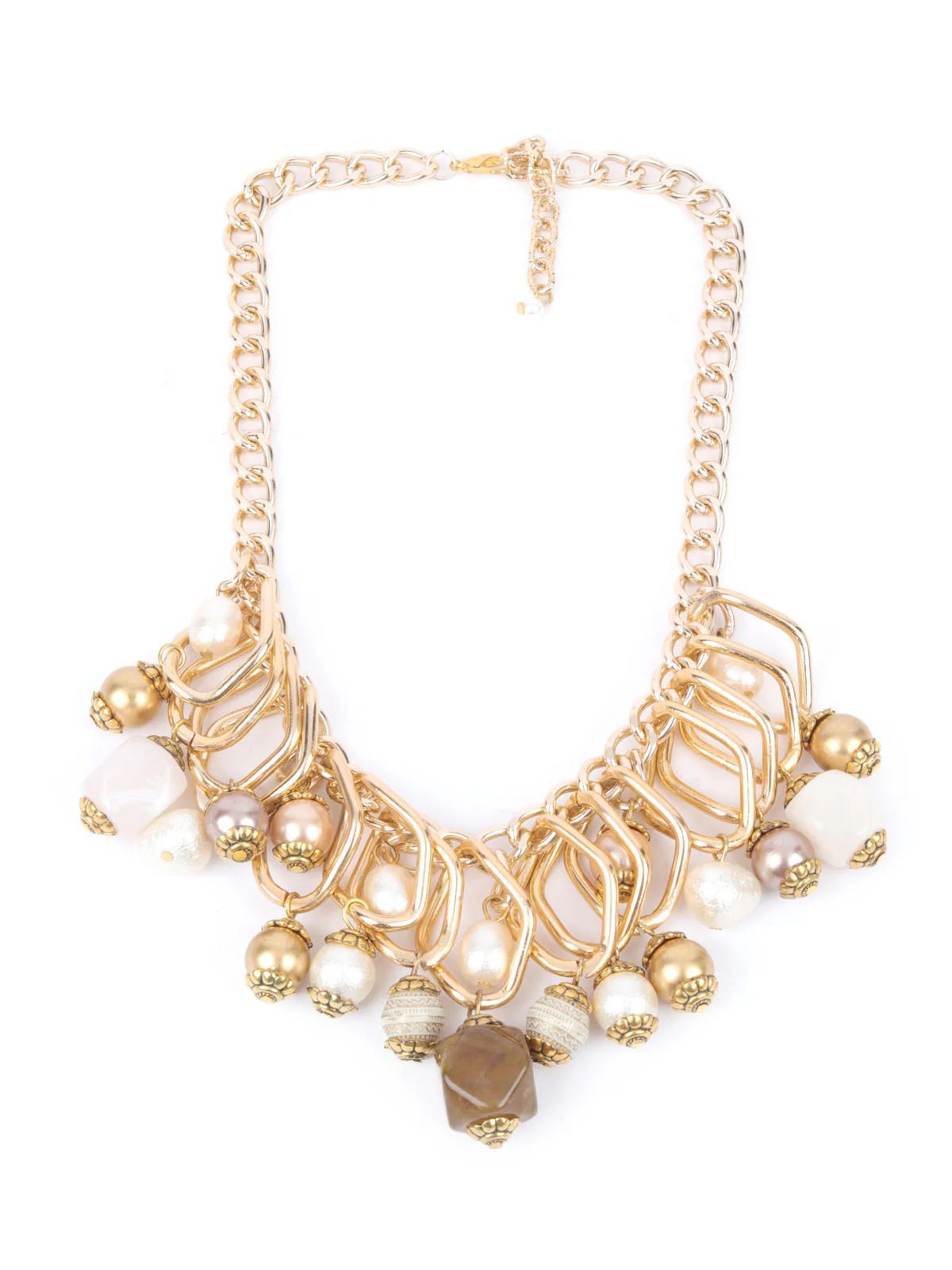 Odette Golden Alloy Embellished Jewellery Set For Women - Image 4