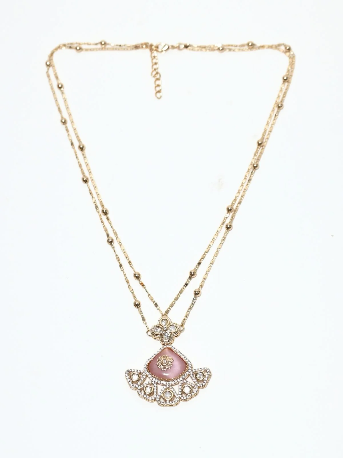 Odette Golden Alloy Kundan And Stone Jewellery Set For Women - Image 4