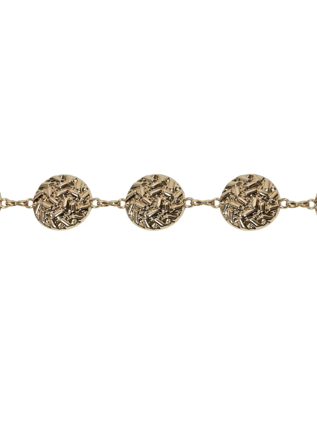 Odette Golden Alloy Metallic Design Belt For Women - Image 5