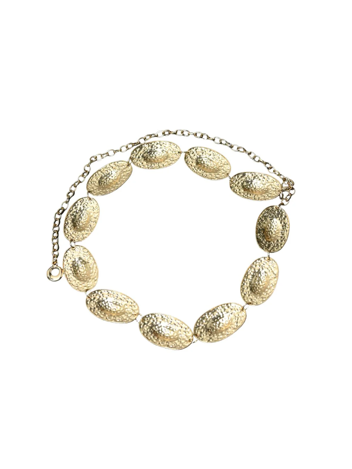 Odette Golden Alloy Solid Belt For Women - Image 3