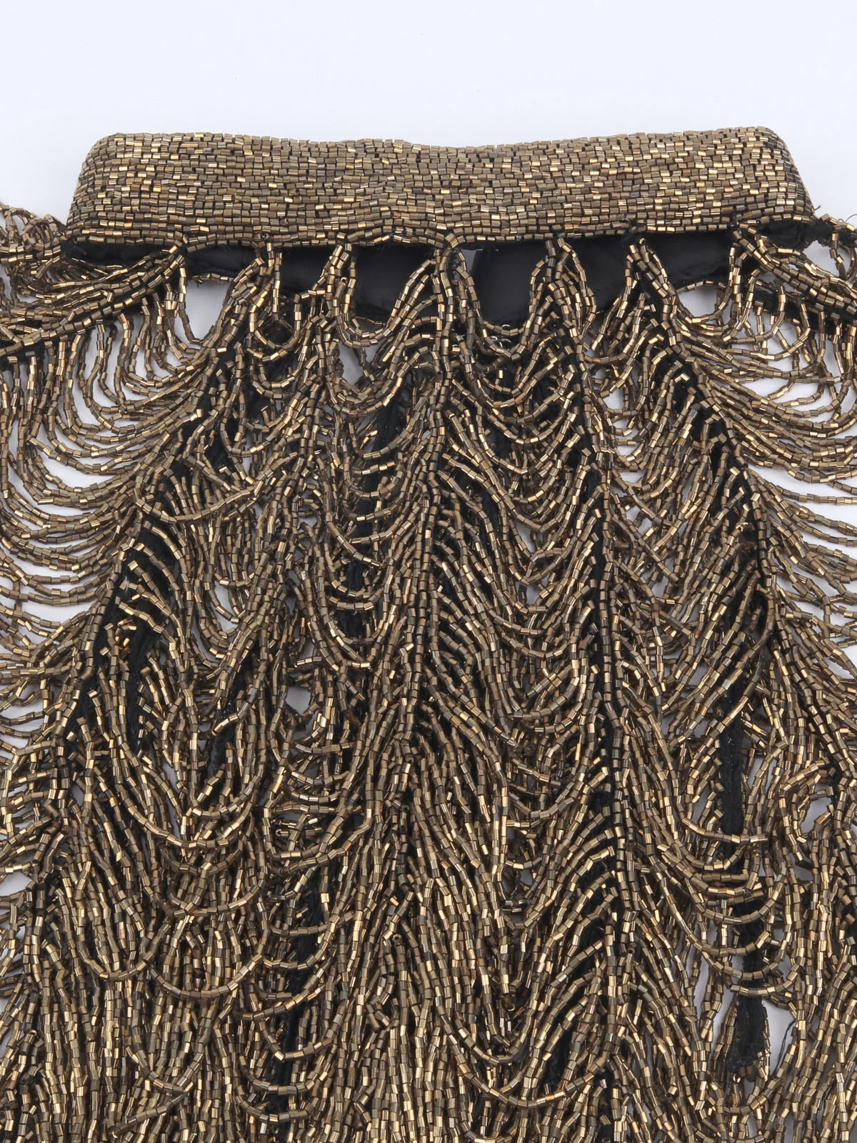 Odette Golden & Black Net Embellished Cape For Women - Image 6