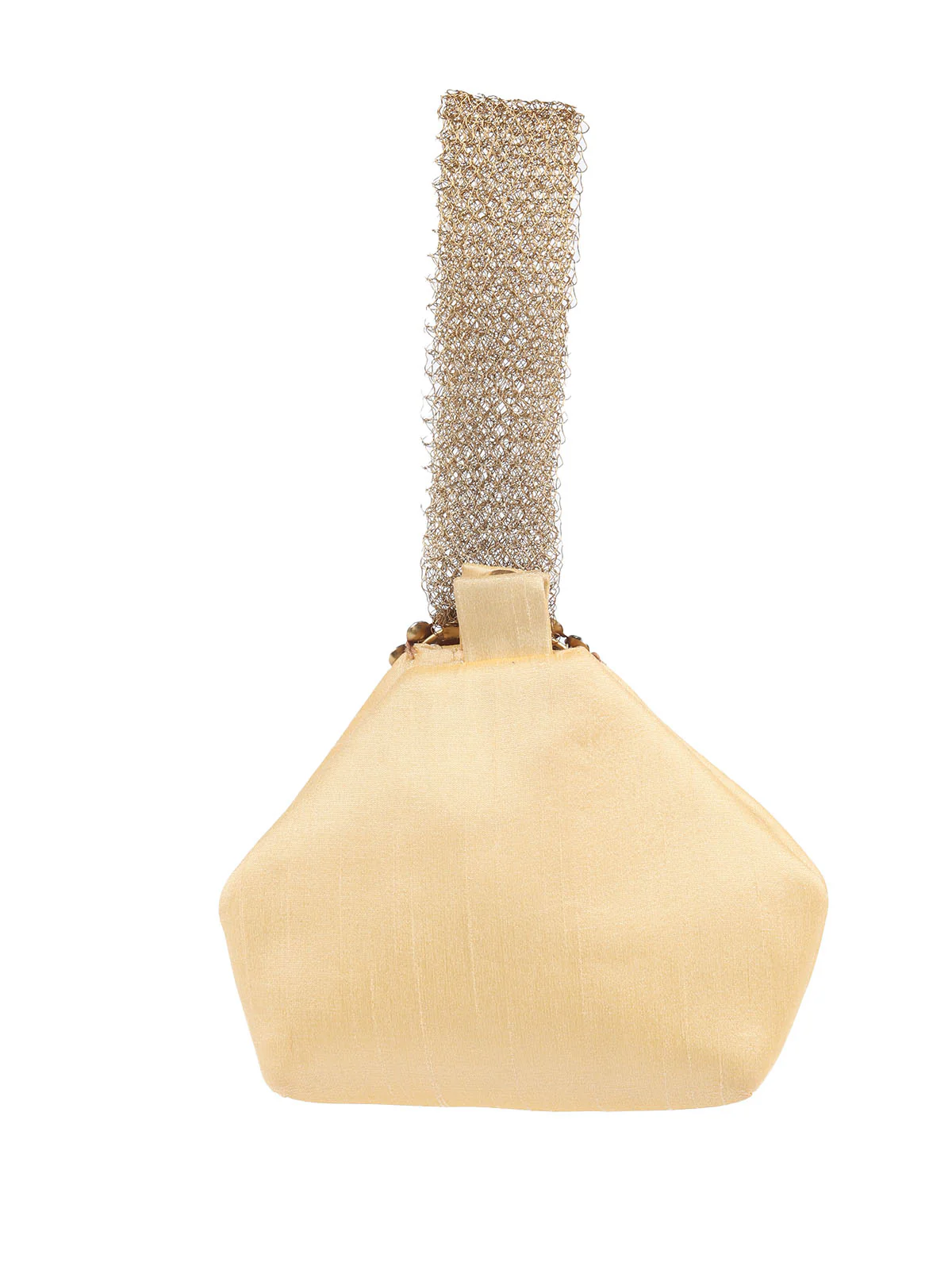 Odette Gold Brooch Embellished Clutch For Women - Image 5