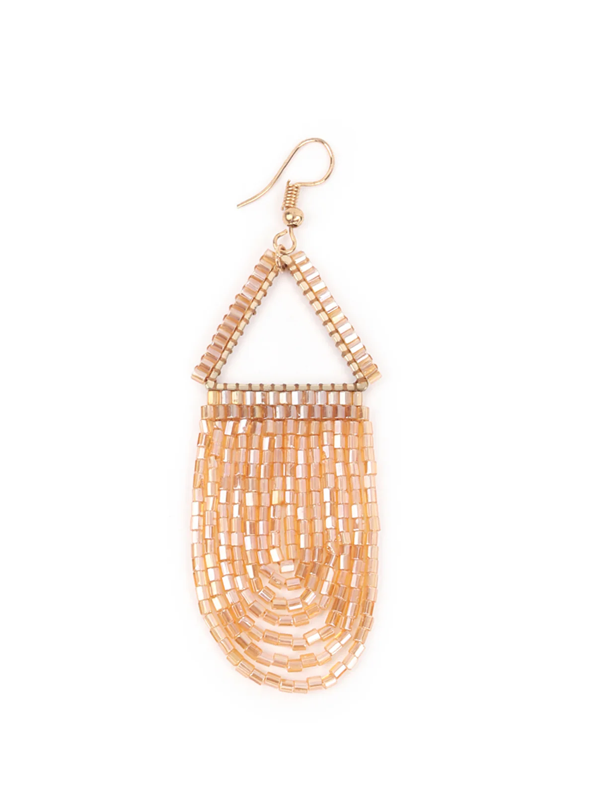 Odette Golden Cutdana Dangler Earring For Women - Image 3