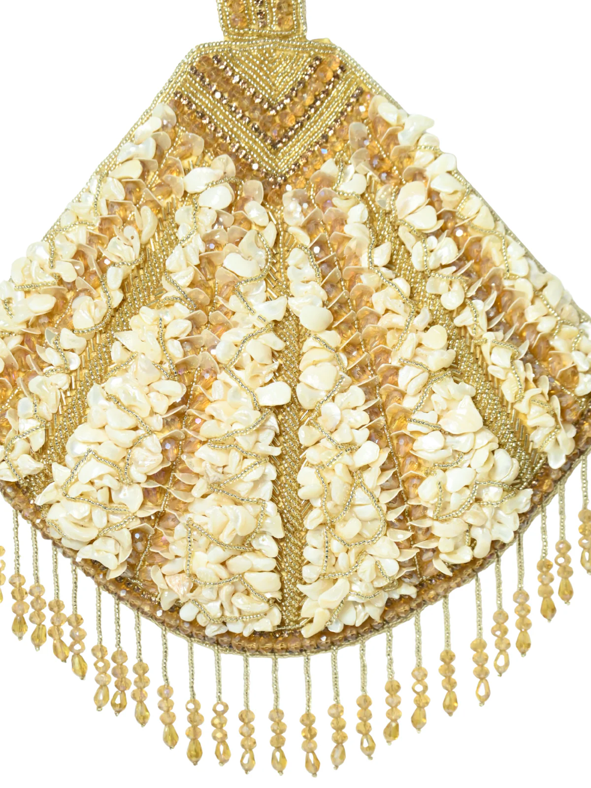 Odette Golden Jute Embellished Potli For Women - Image 5