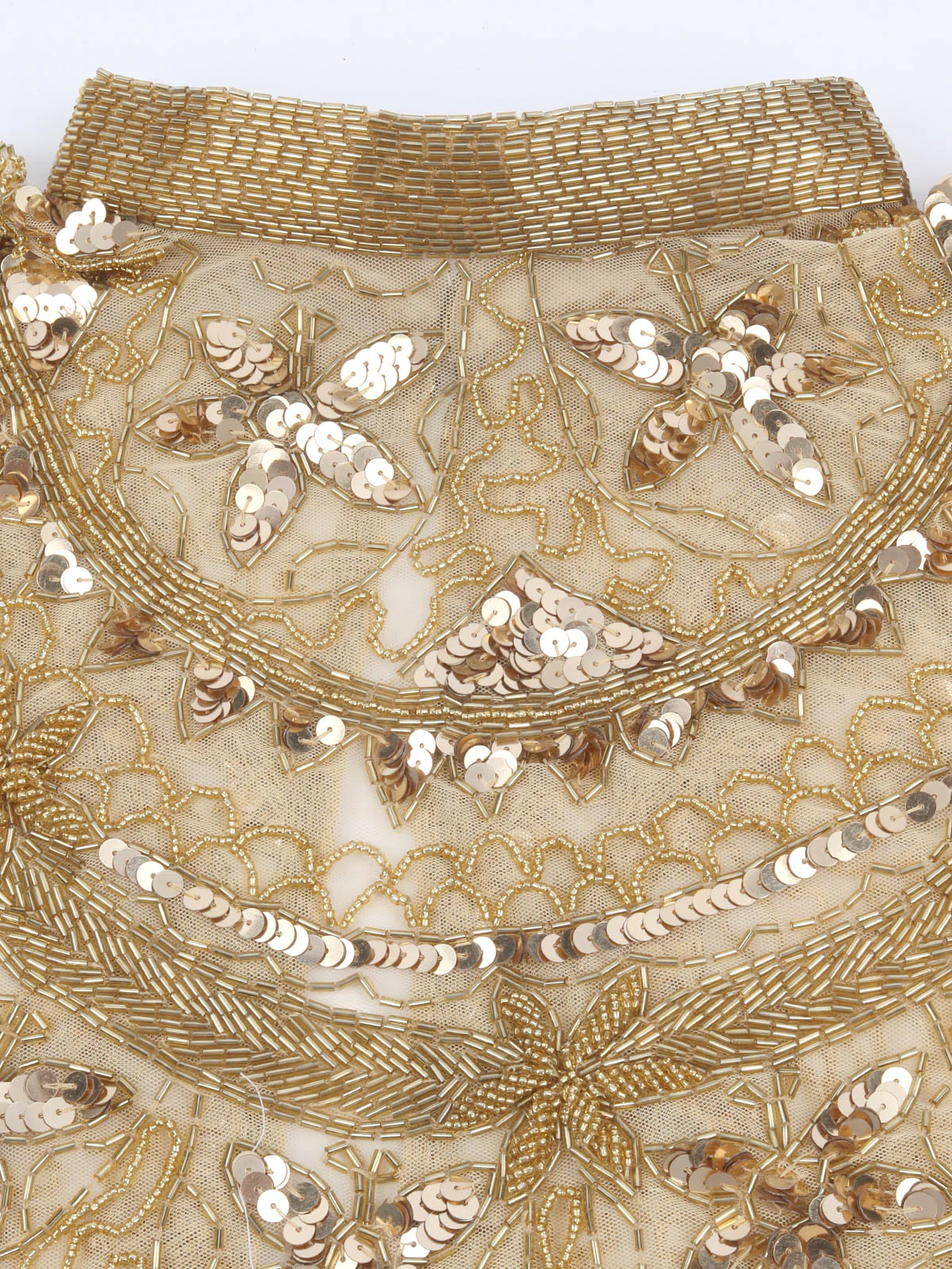 Odette Golden Net Embellished Cape For Women - Image 7
