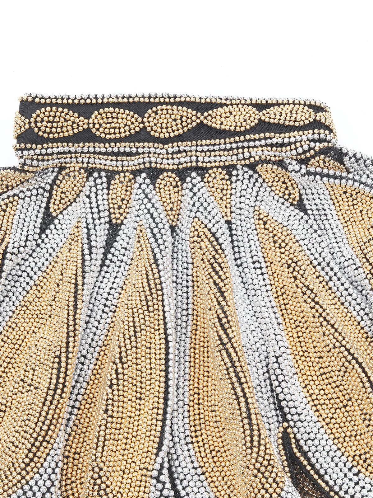 Odette Golden & Silver Net Embellished Cape For Women - Image 5
