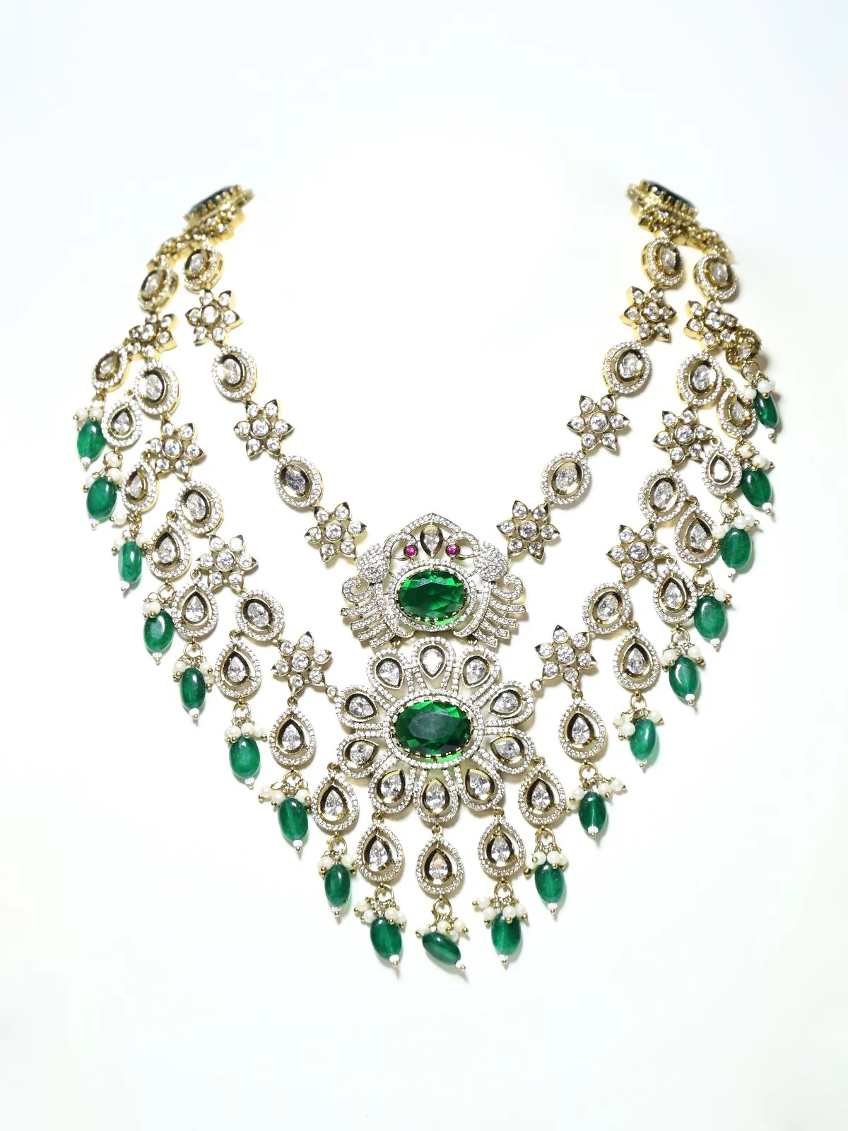 Odette Green Alloy Embellished Jewellery Set For Women - Image 4