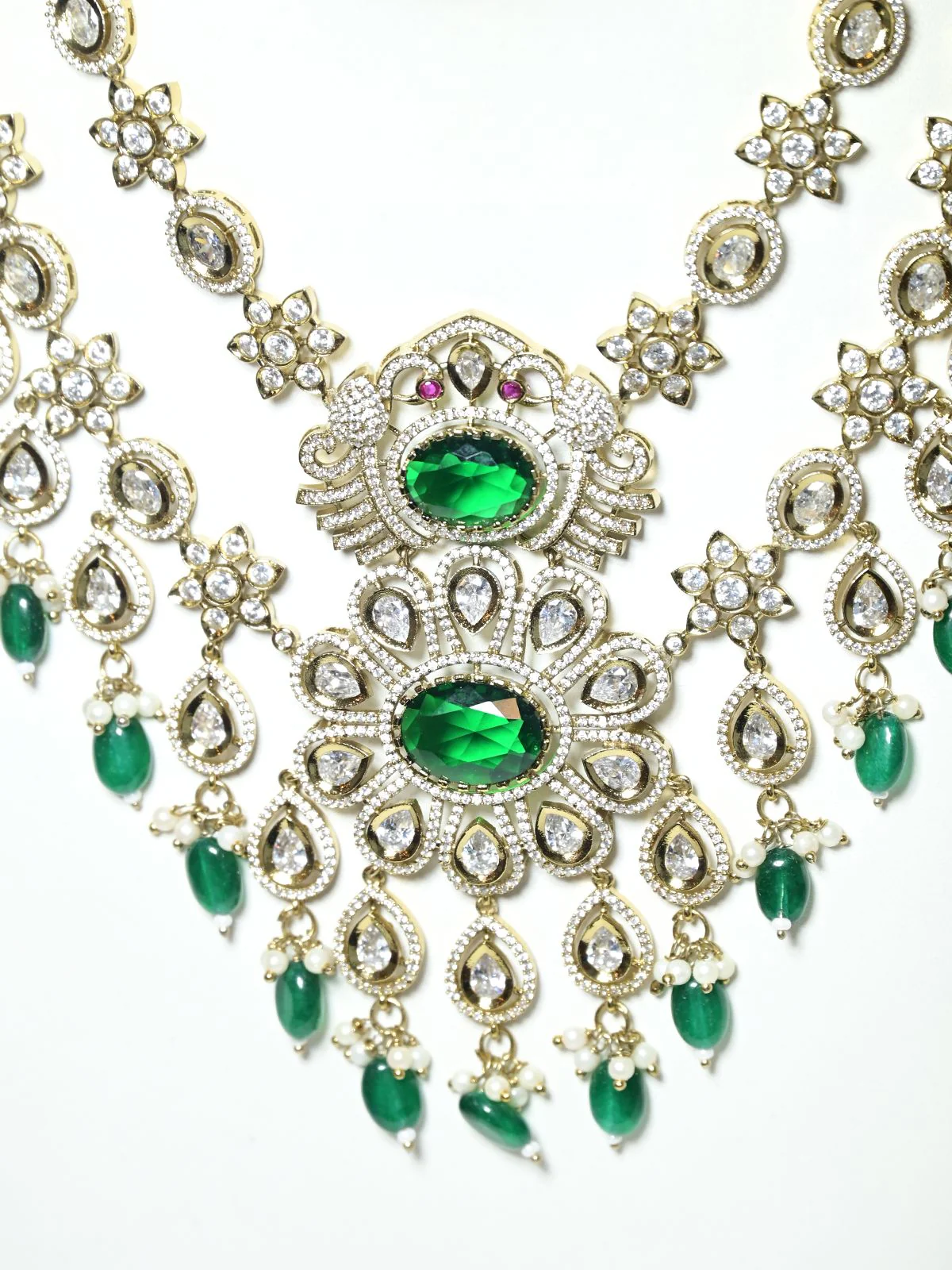 Odette Green Alloy Embellished Jewellery Set For Women - Image 5