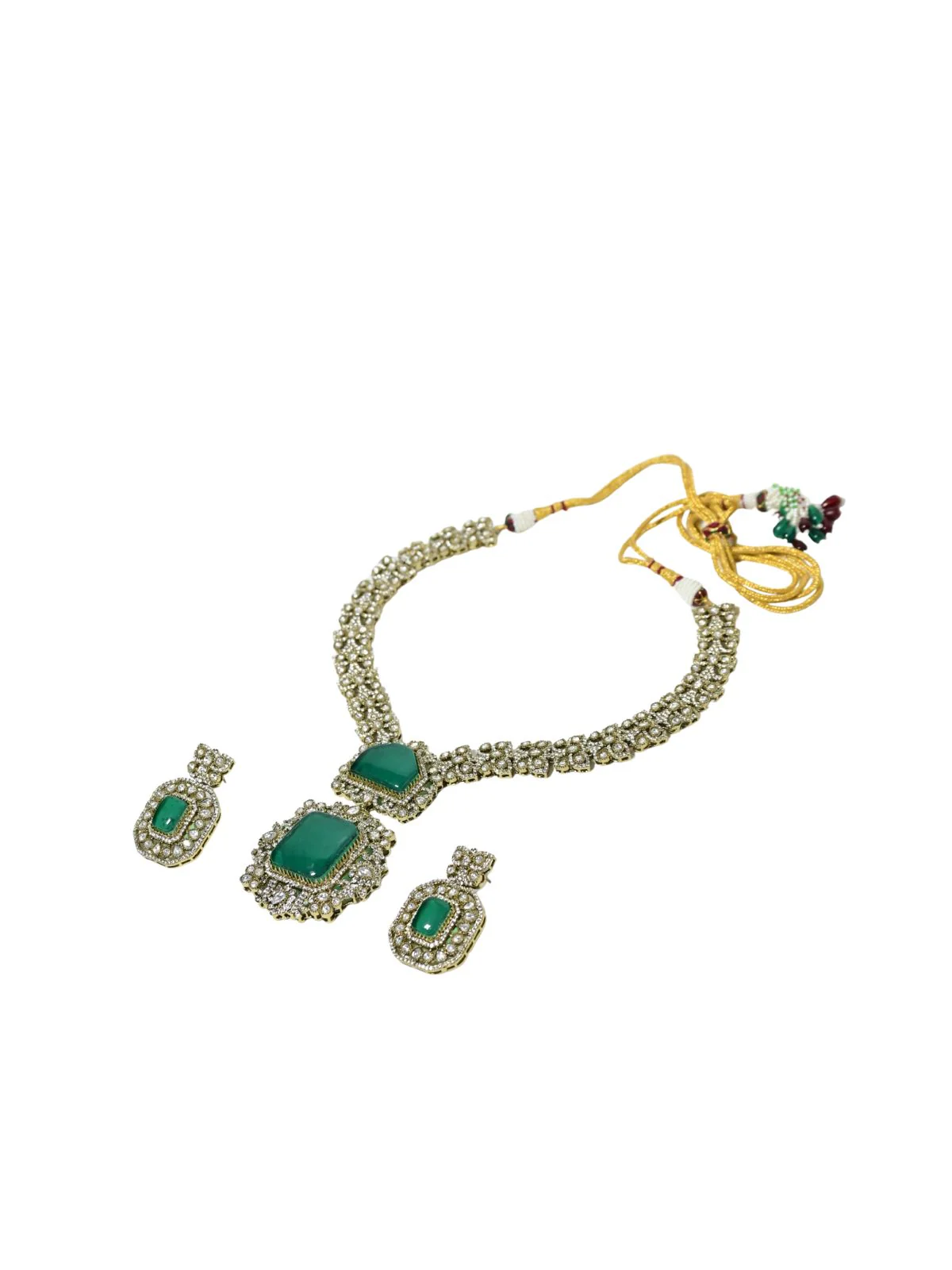 Odette Green Alloy Embellished Jewellery Set For Women - Image 3