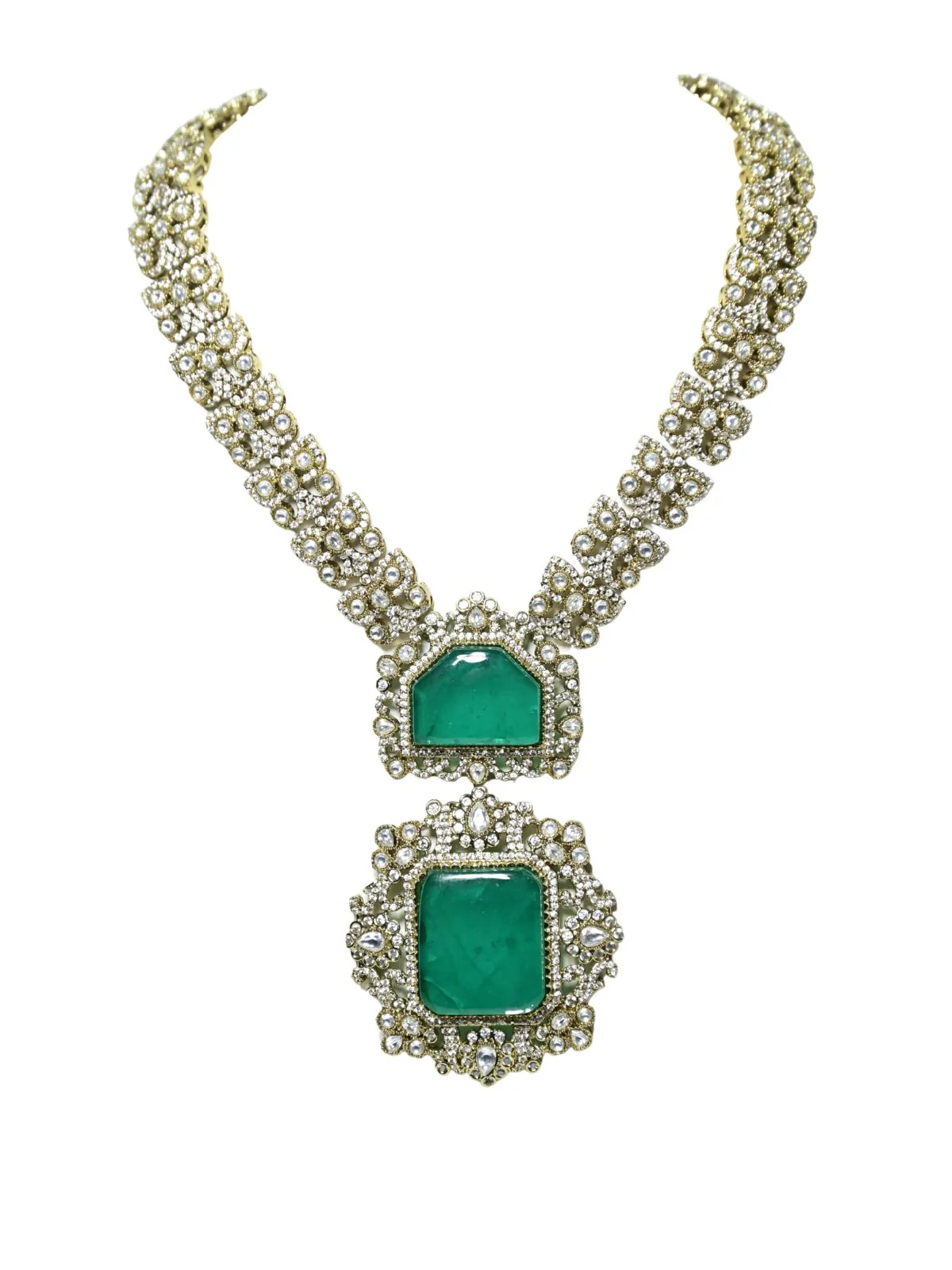 Odette Green Alloy Embellished Jewellery Set For Women - Image 4