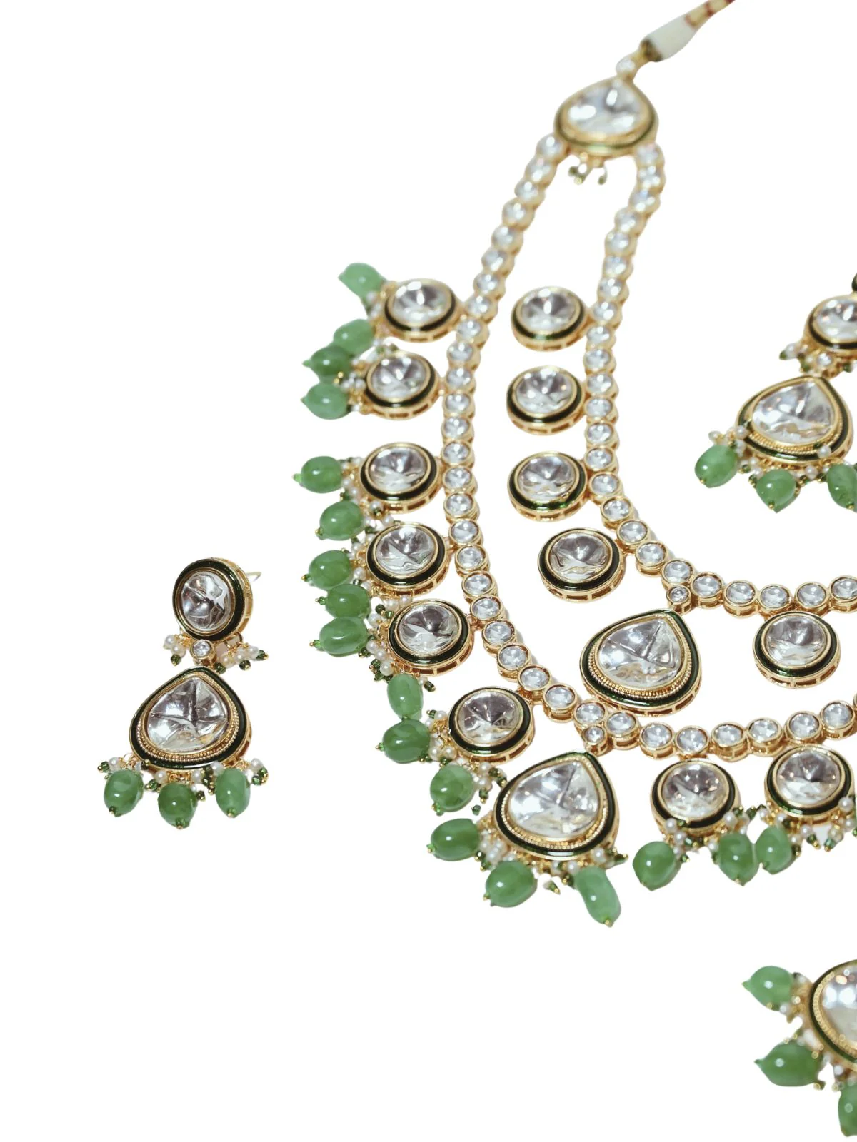 Odette Green Alloy Embellished Jewellery Set For Women - Image 7