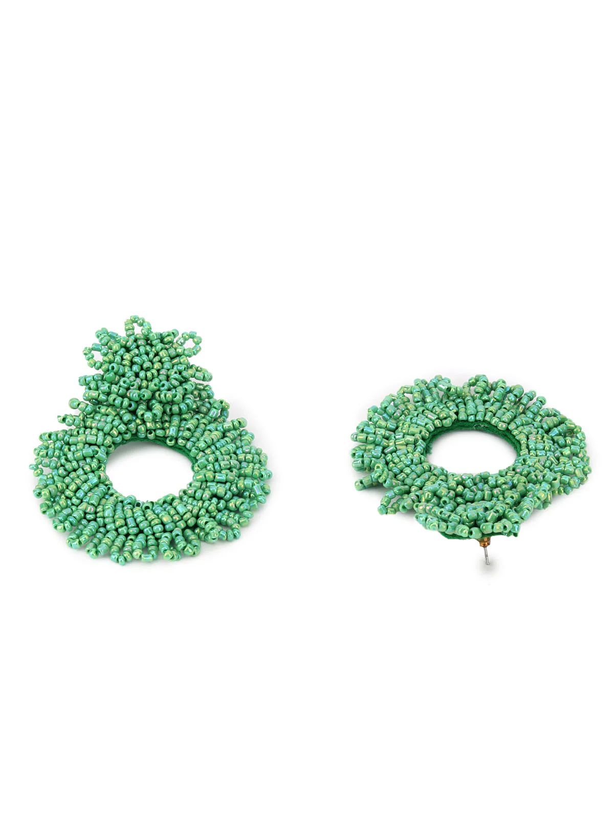 Odette Green Circular Dangler Earring For Women - Image 3
