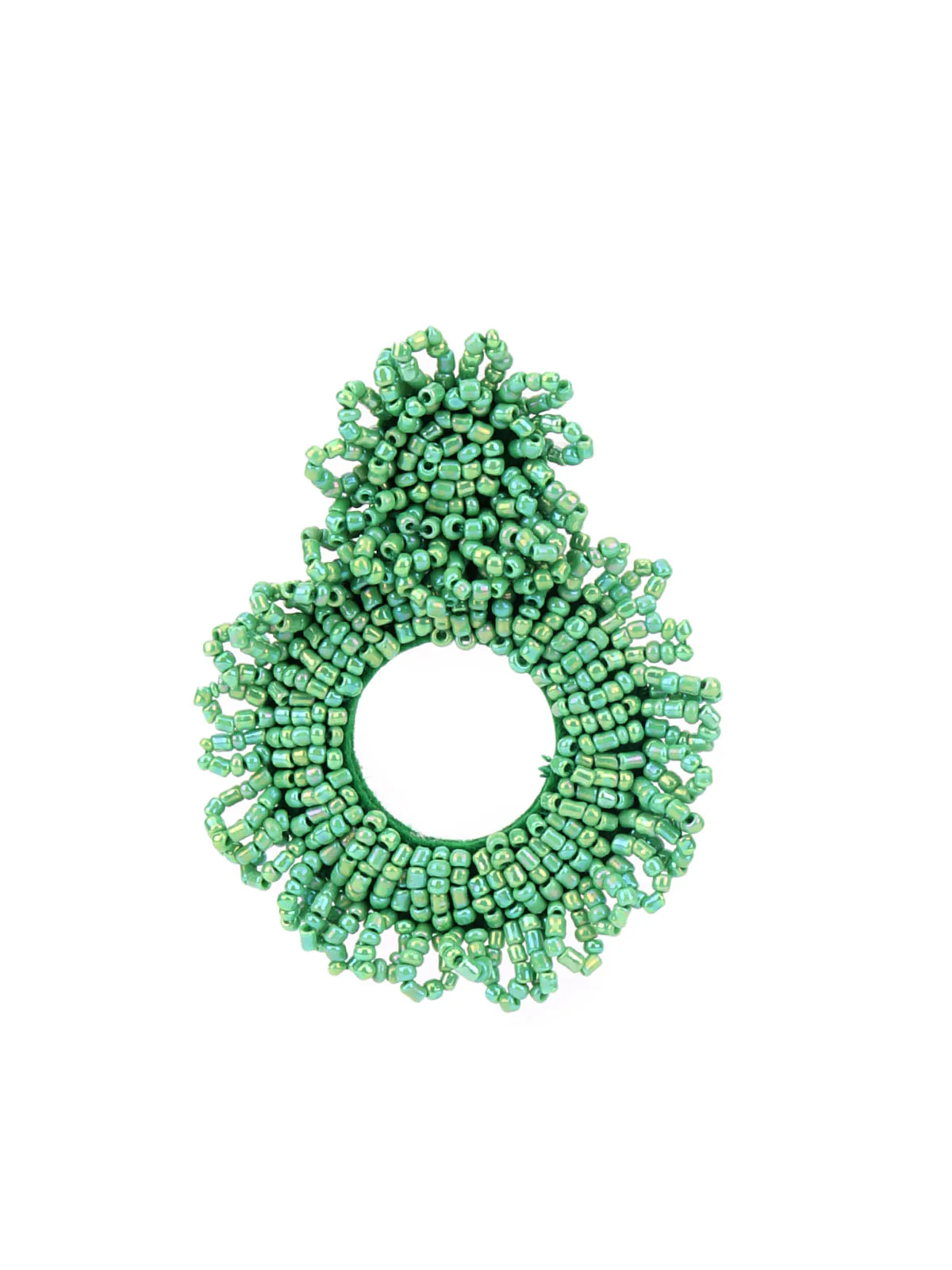 Odette Green Circular Dangler Earring For Women - Image 4