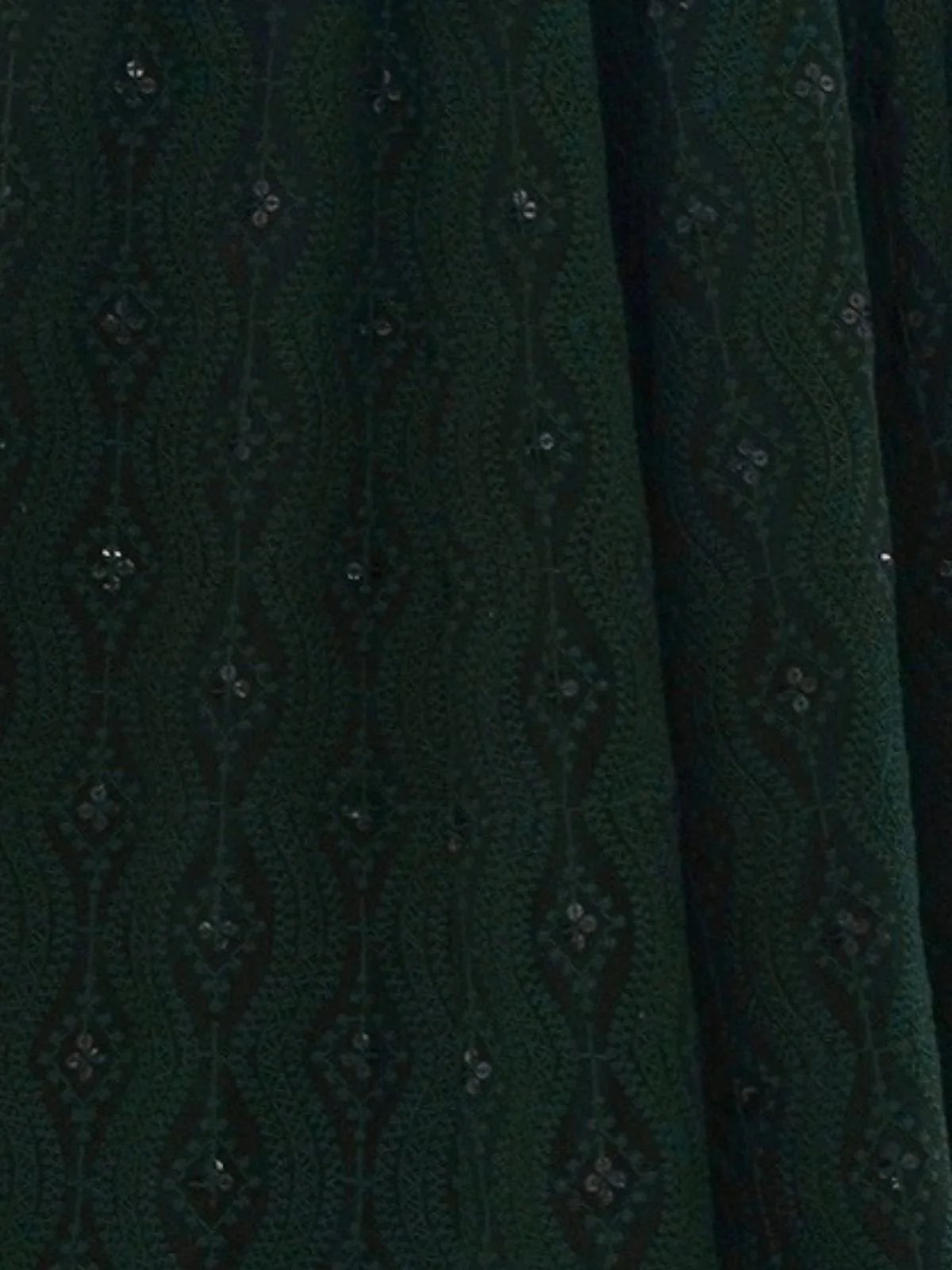 Odette Green Georgette Embellished Stitched Kurta Set For Women - Image 5
