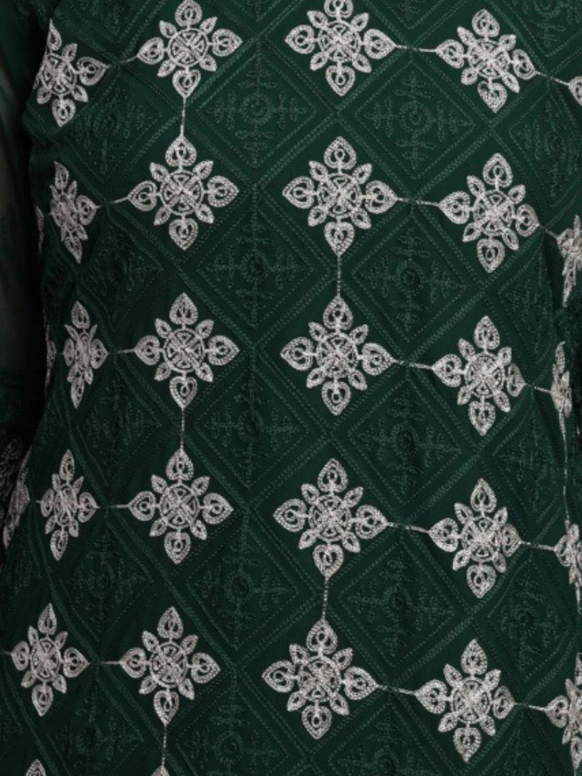 Odette Green Georgette Embroidered Kurti For Women - Image 4