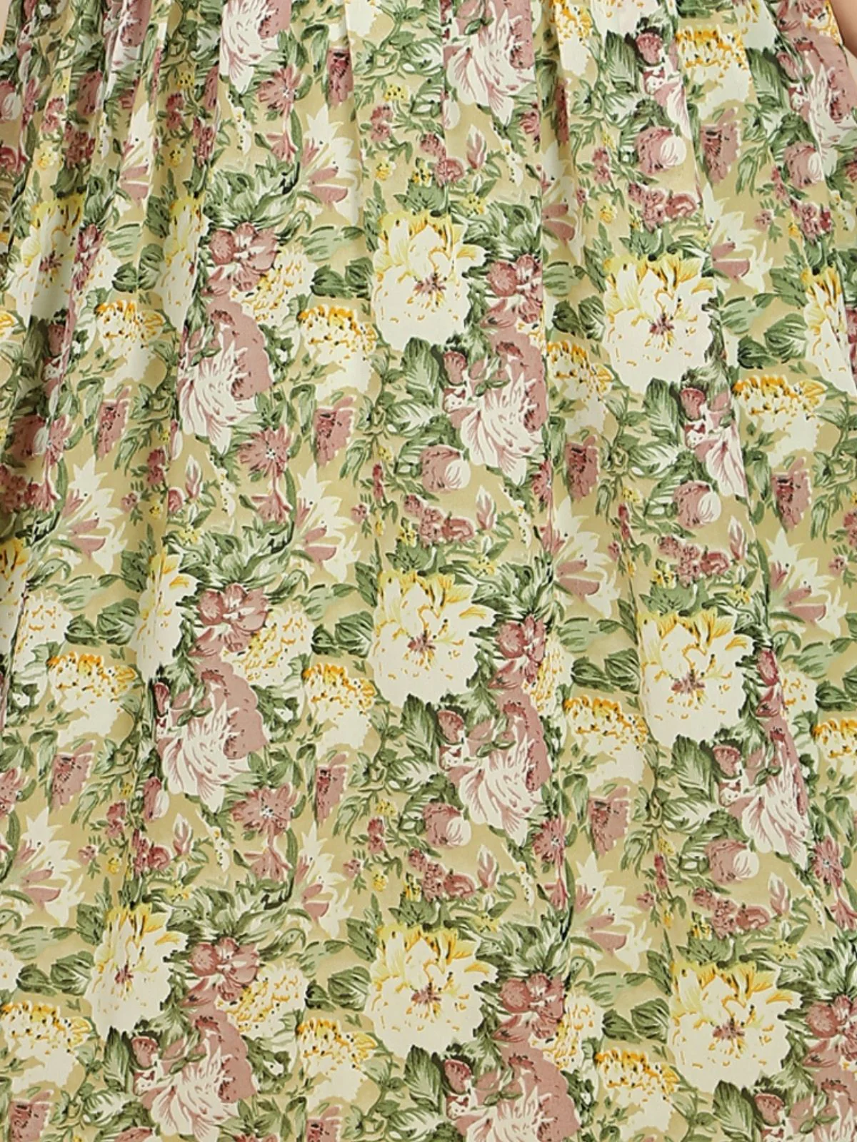 Odette Green Georgette Printed Dress For Women - Image 6