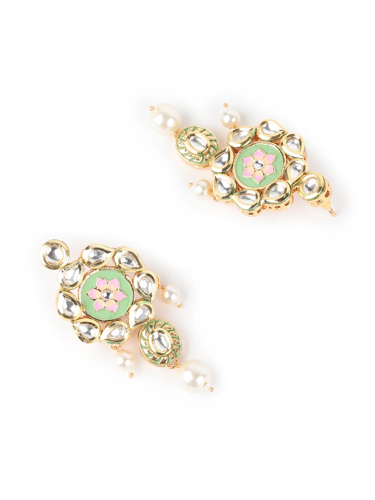Odette Green Meenkari And Kundan Embellished Neck Piece For Women - Image 6