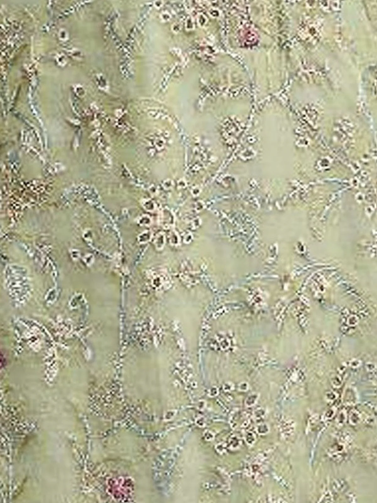 Odette Green Organza  Embroidered Semi-Stitched Kurta Set For Women - Image 3