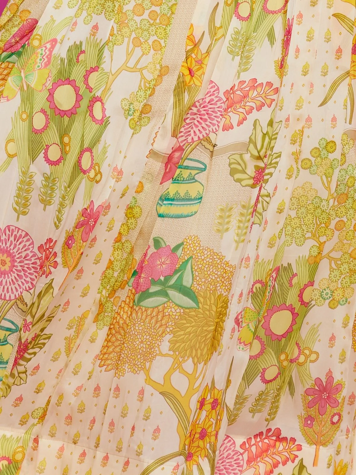 Odette Green Organza Printed Stitched Gown For Women - Image 7