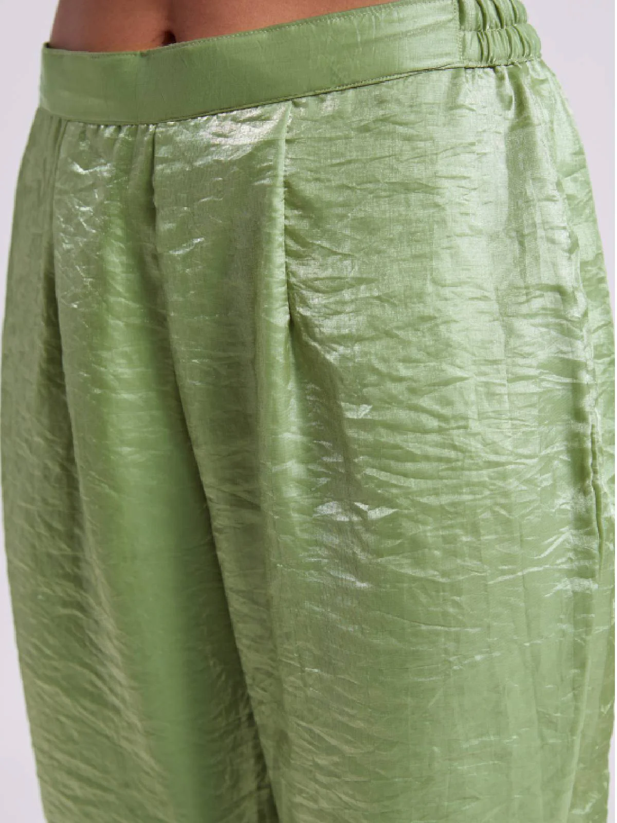 Odette Green Organza Solid Stitched Kurta Set For Women - Image 7