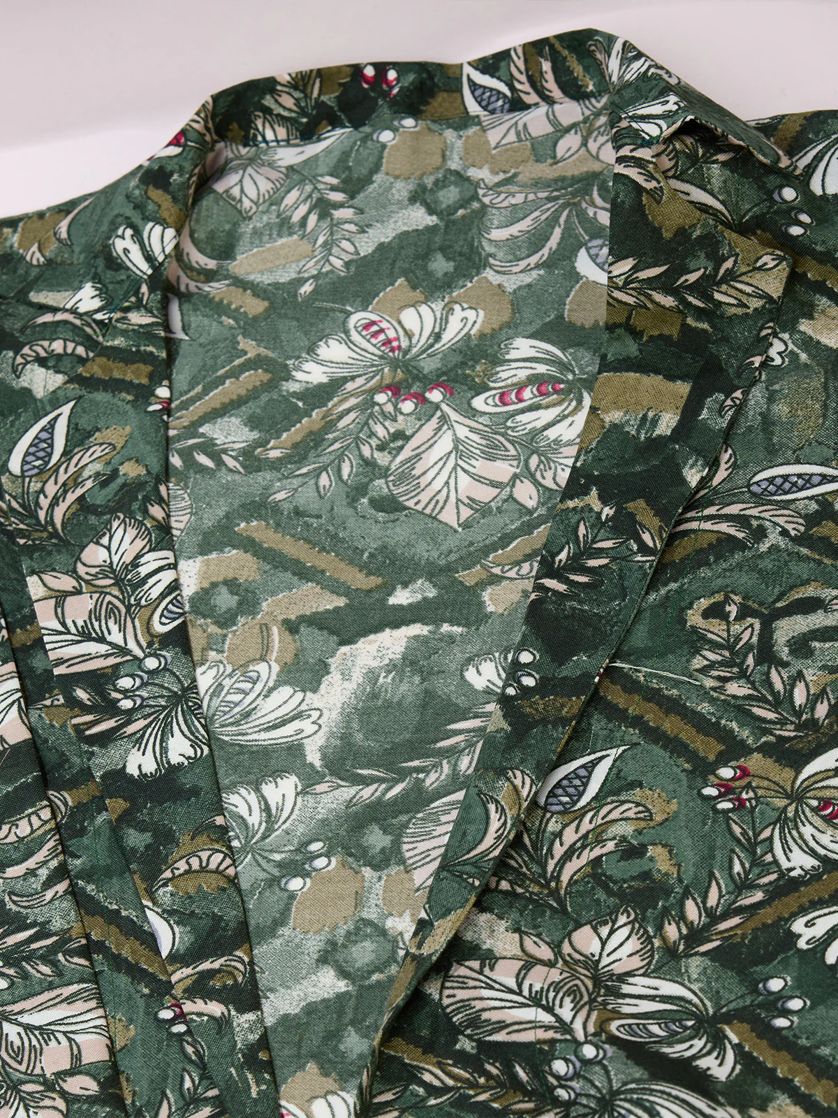 Odette Green Printed Cotton Blend Stitched Co-Ord Set For Women - Image 6