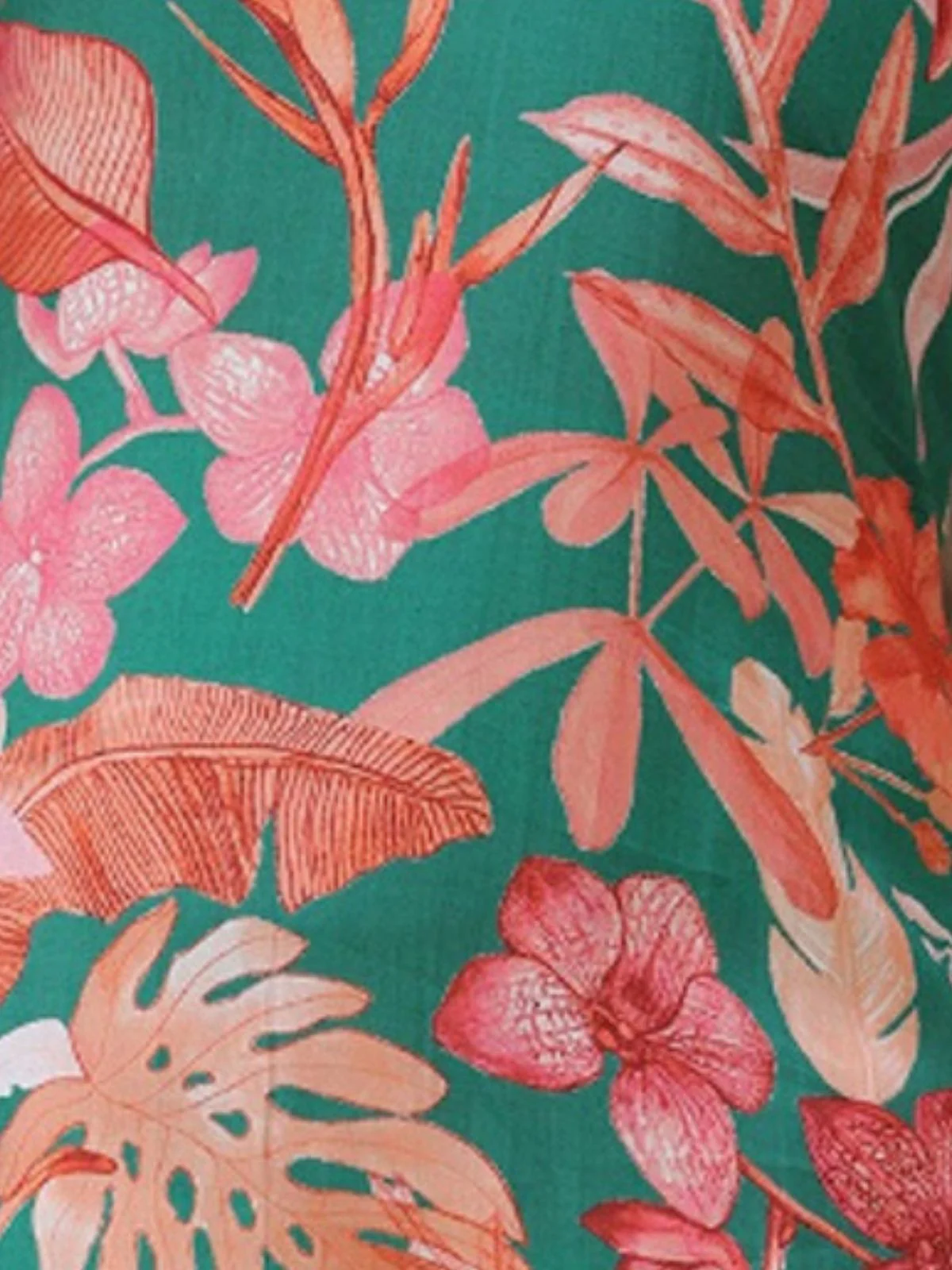 Odette Green Viscose Printed Stiched Kurta Set For Women - Image 8