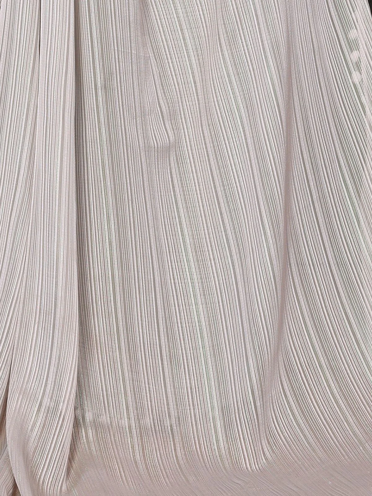 Odette Grey Georgette Plain Saree For Women - Image 5