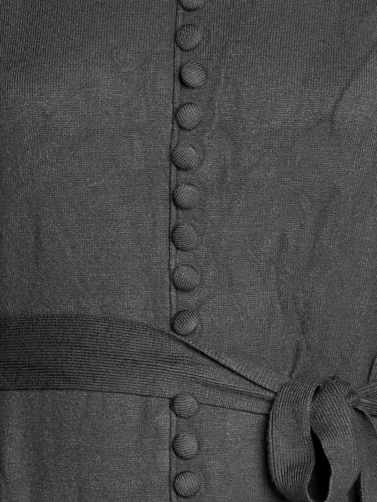 Odette Grey Jersey Solid Long Dress For Women - Image 5