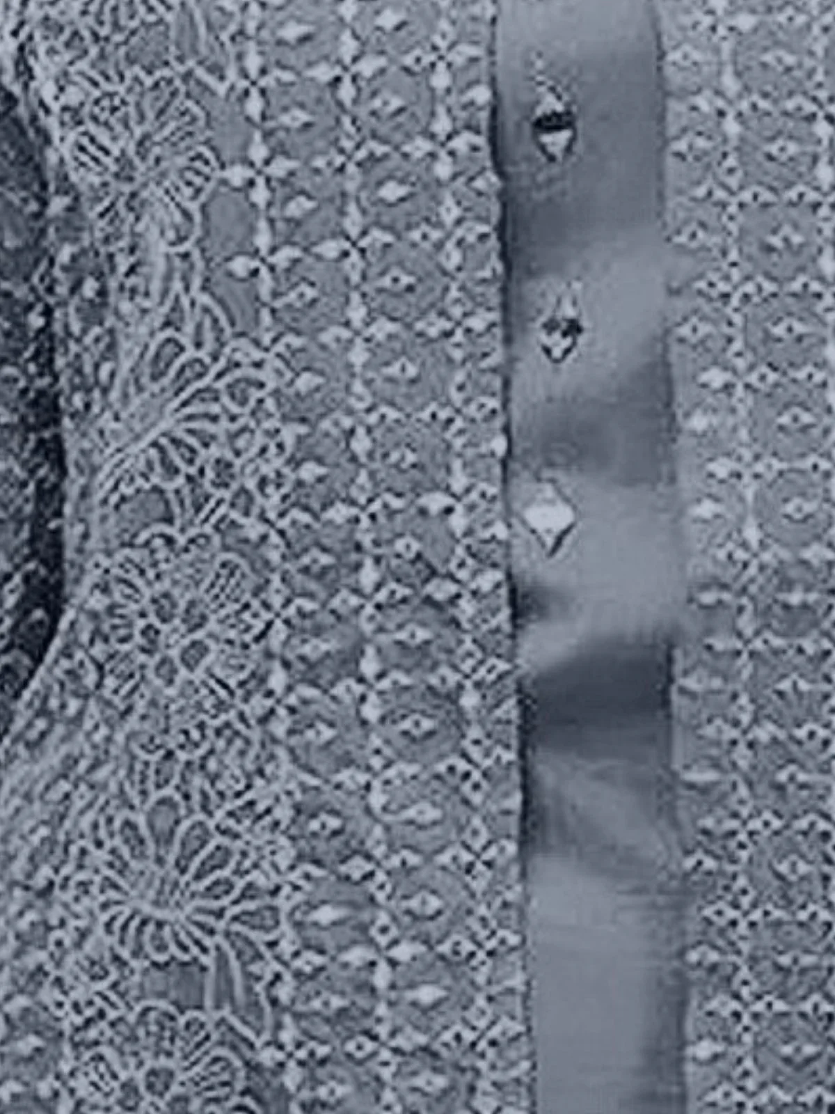 Odette Grey Poly Crepe Solid Semi Stitched Kurta Set For Women - Image 3