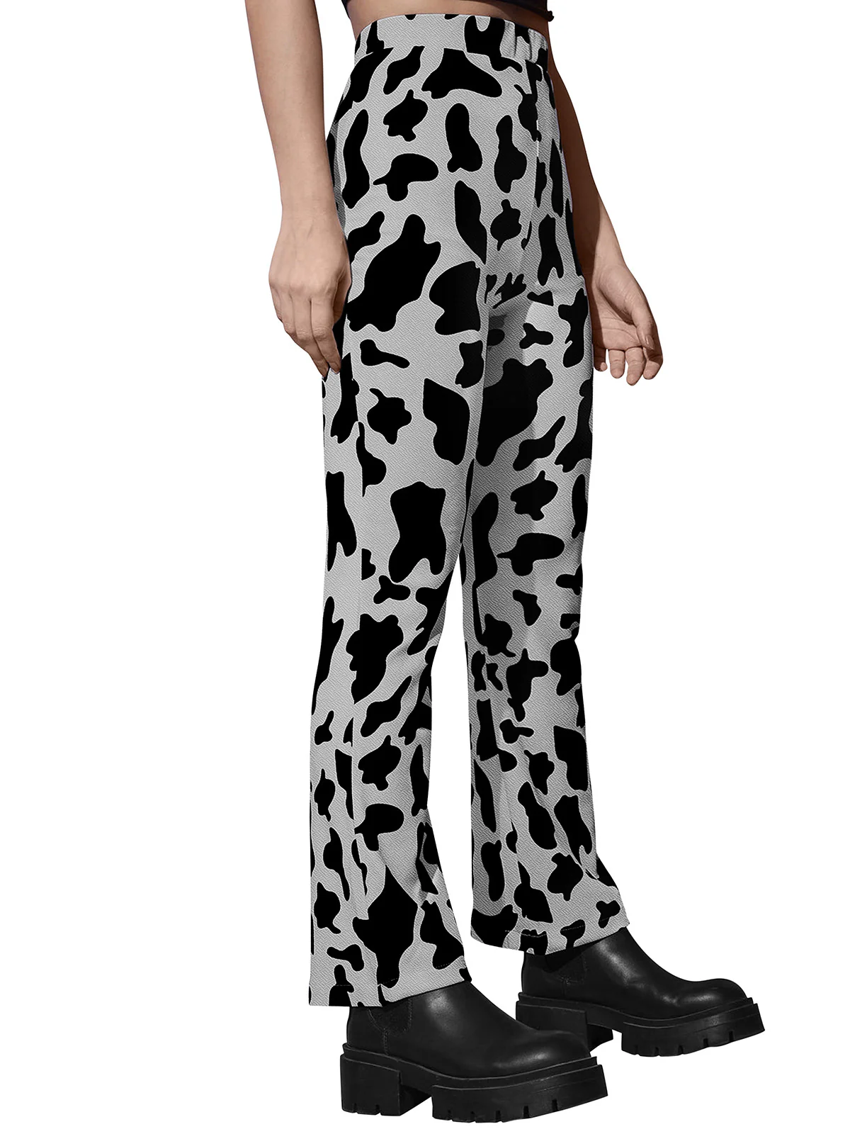 Odette Grey Polyester Trouser For Women - Image 3