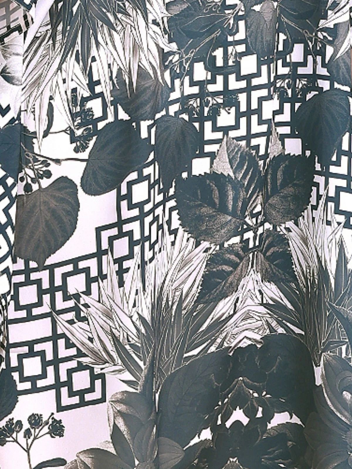 Odette Grey Silk Blend Printed Kaftan For Women - Image 5