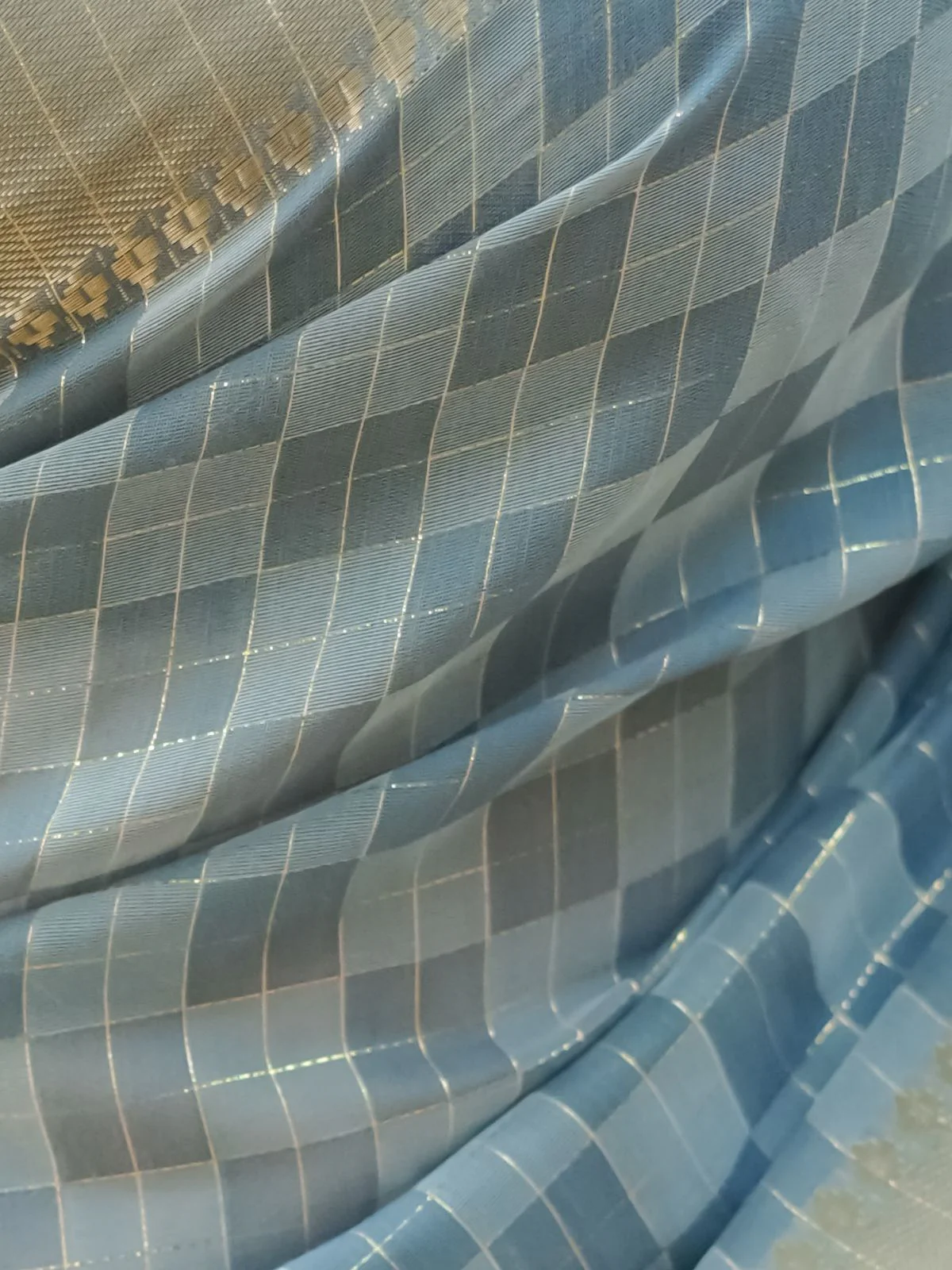 Odette Grey Silk Blend Woven Saree For Women - Image 3