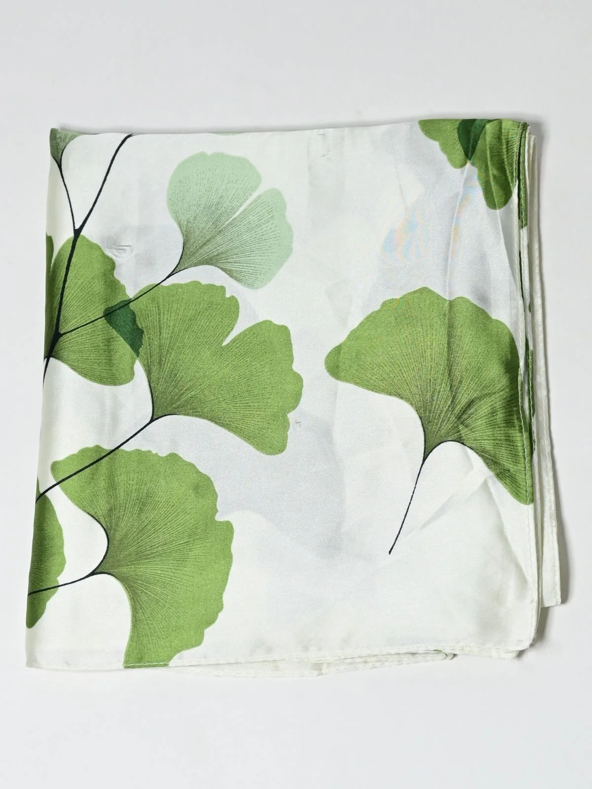 Odette Ivory Printed Satin Scarf For Women - Image 5