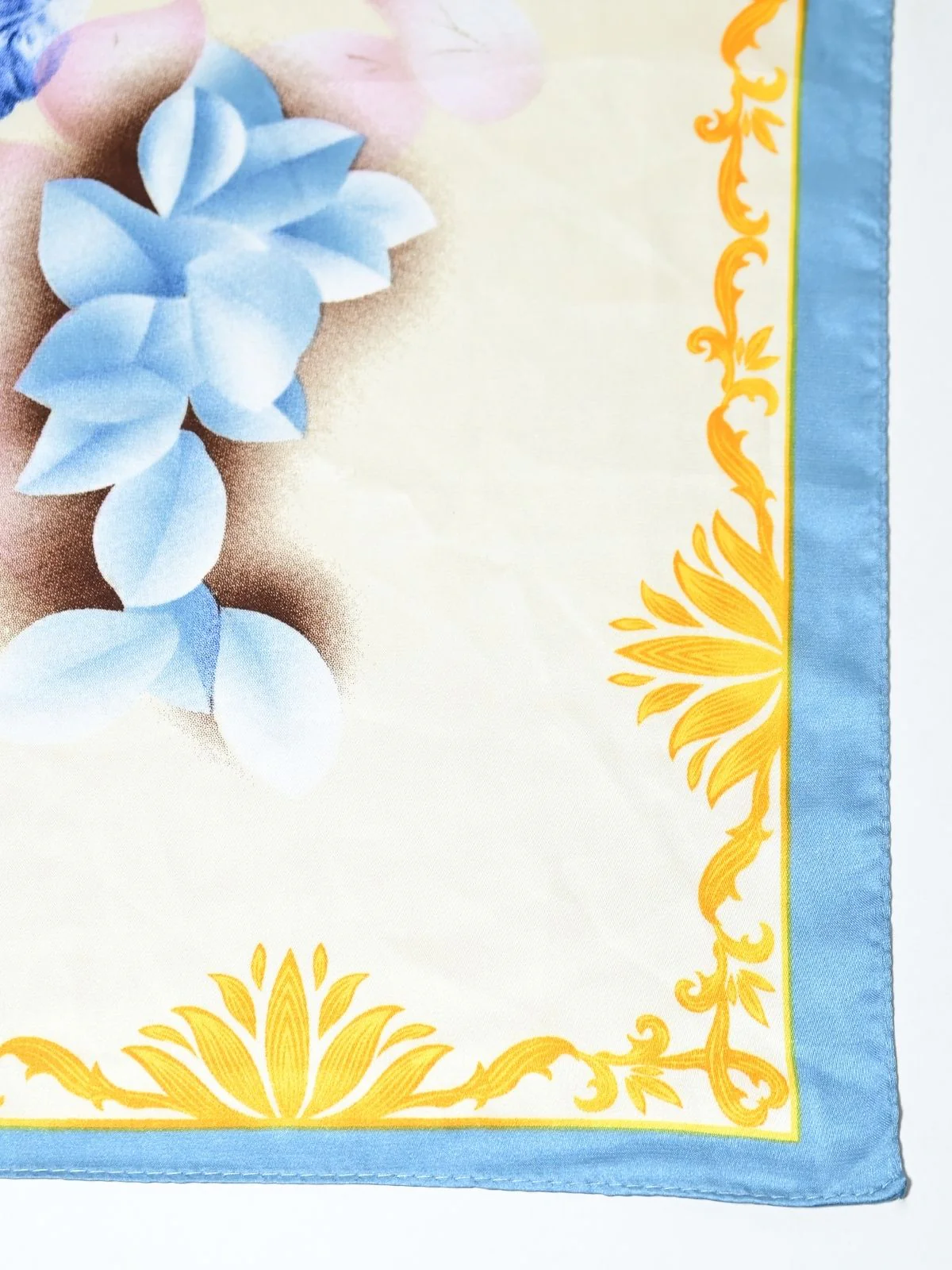 Odette Ivory Printed Satin Scarf For Women - Image 4