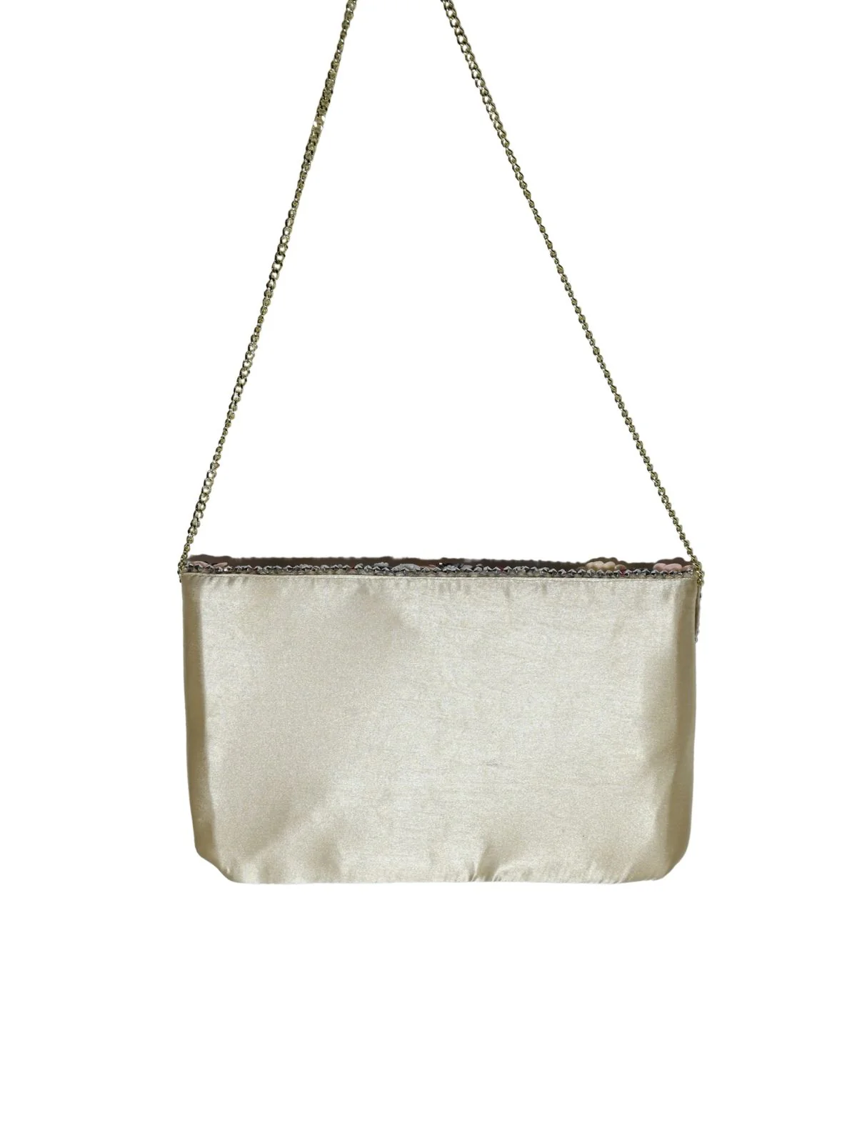 Odette Ivory Velvet Embellished Clutch For Women - Image 3