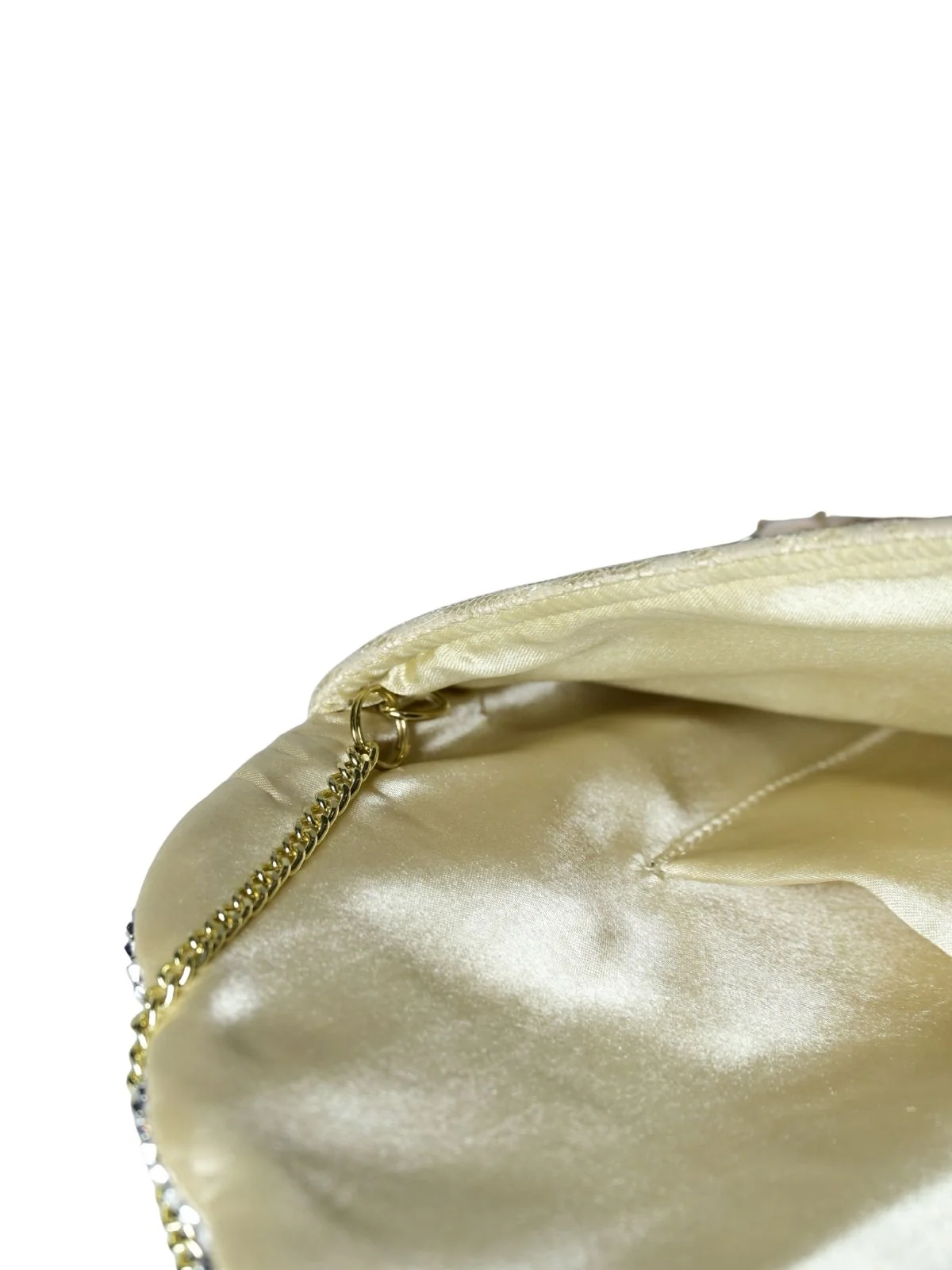 Odette Ivory Velvet Embellished Clutch For Women - Image 7