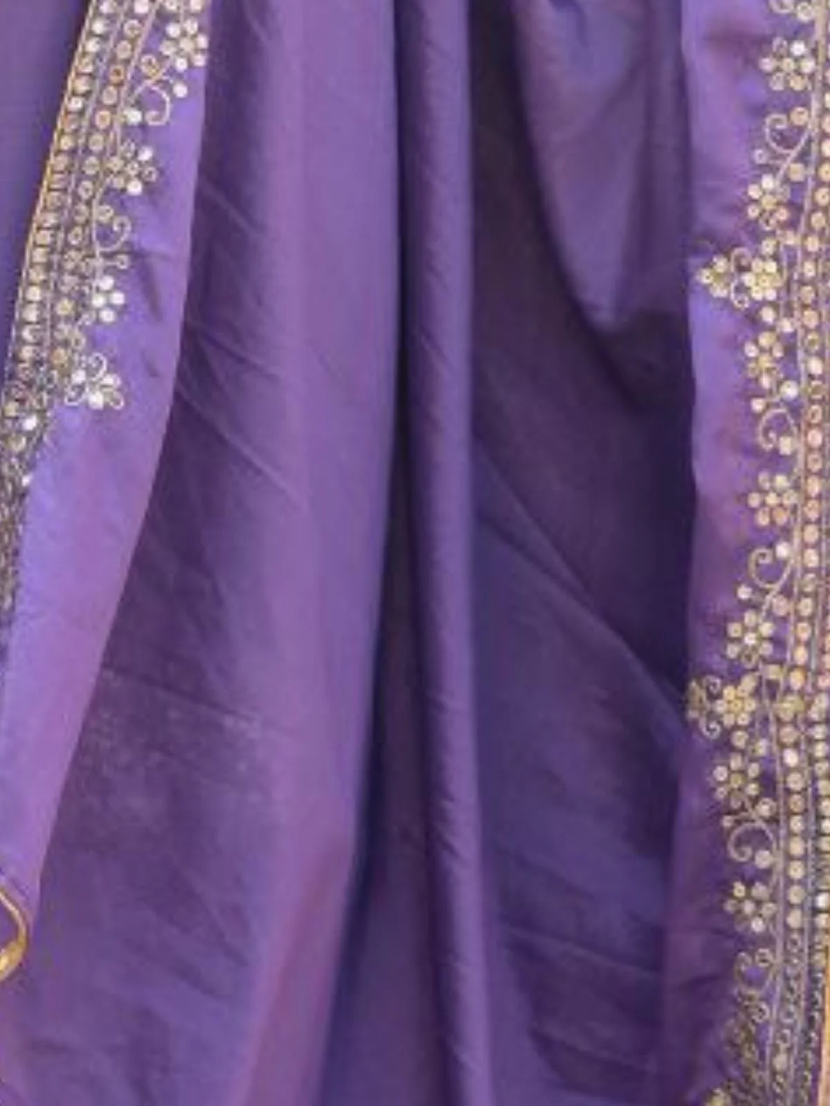 Odette Lavender ChinonÂ Embroidered Stitched Kurta Set For Women - Image 6