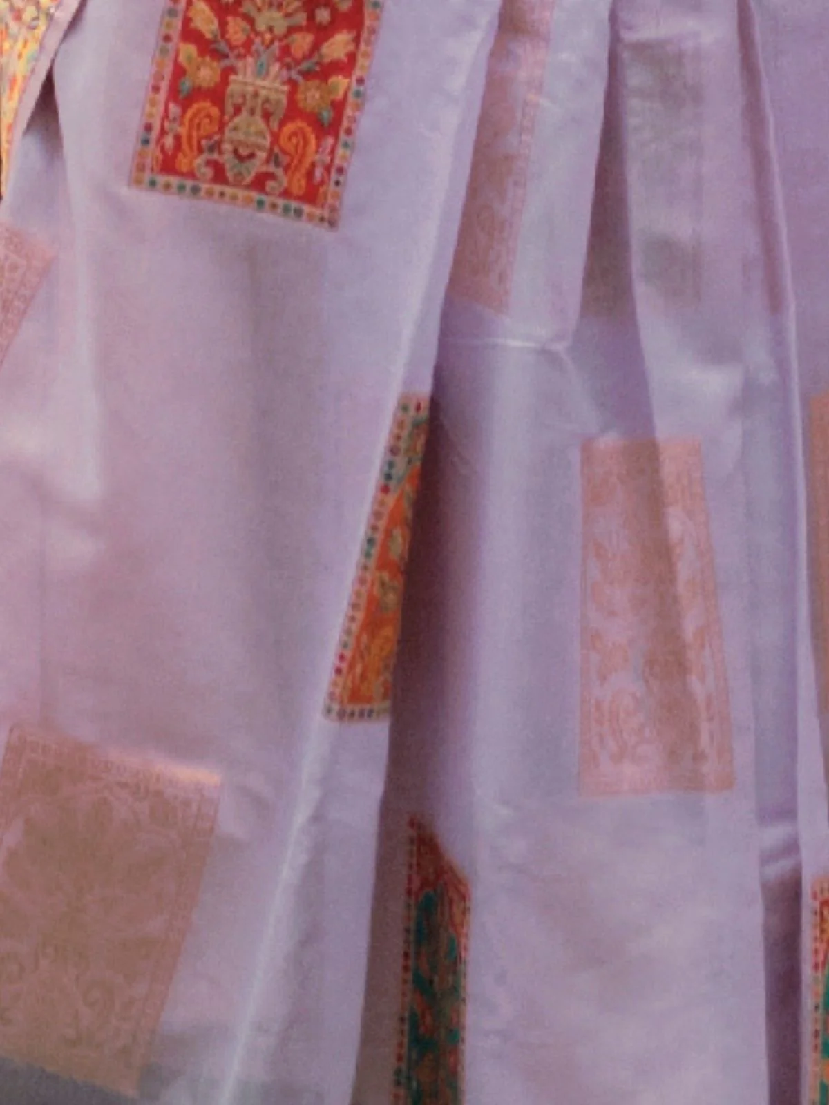 Odette Lavender Modal Woven Saree With Unstitched Blouse For Women - Image 3