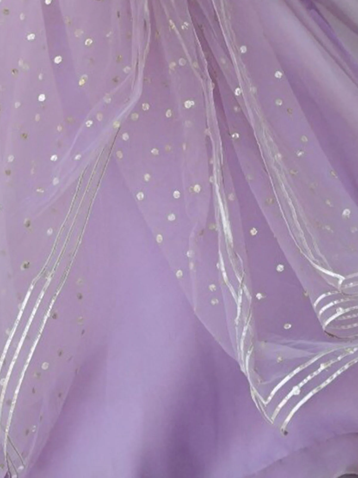 Odette Lavender Organza Net Solid Semi Stitched Lehenga With Unstitched Blouse For Women - Image 5