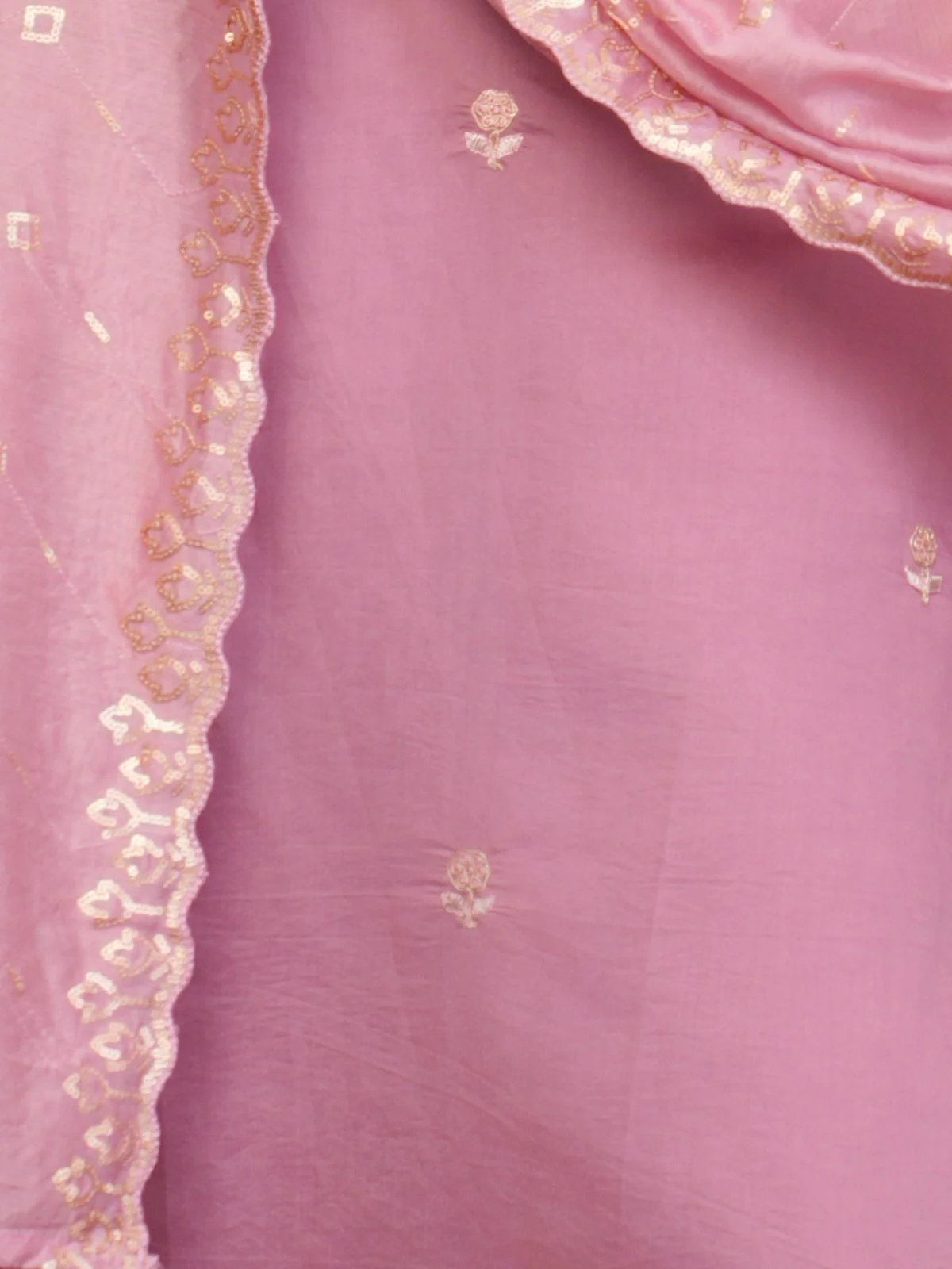 Odette Lavender Viscose Embroidered Stitched Kurta Set For Women - Image 5