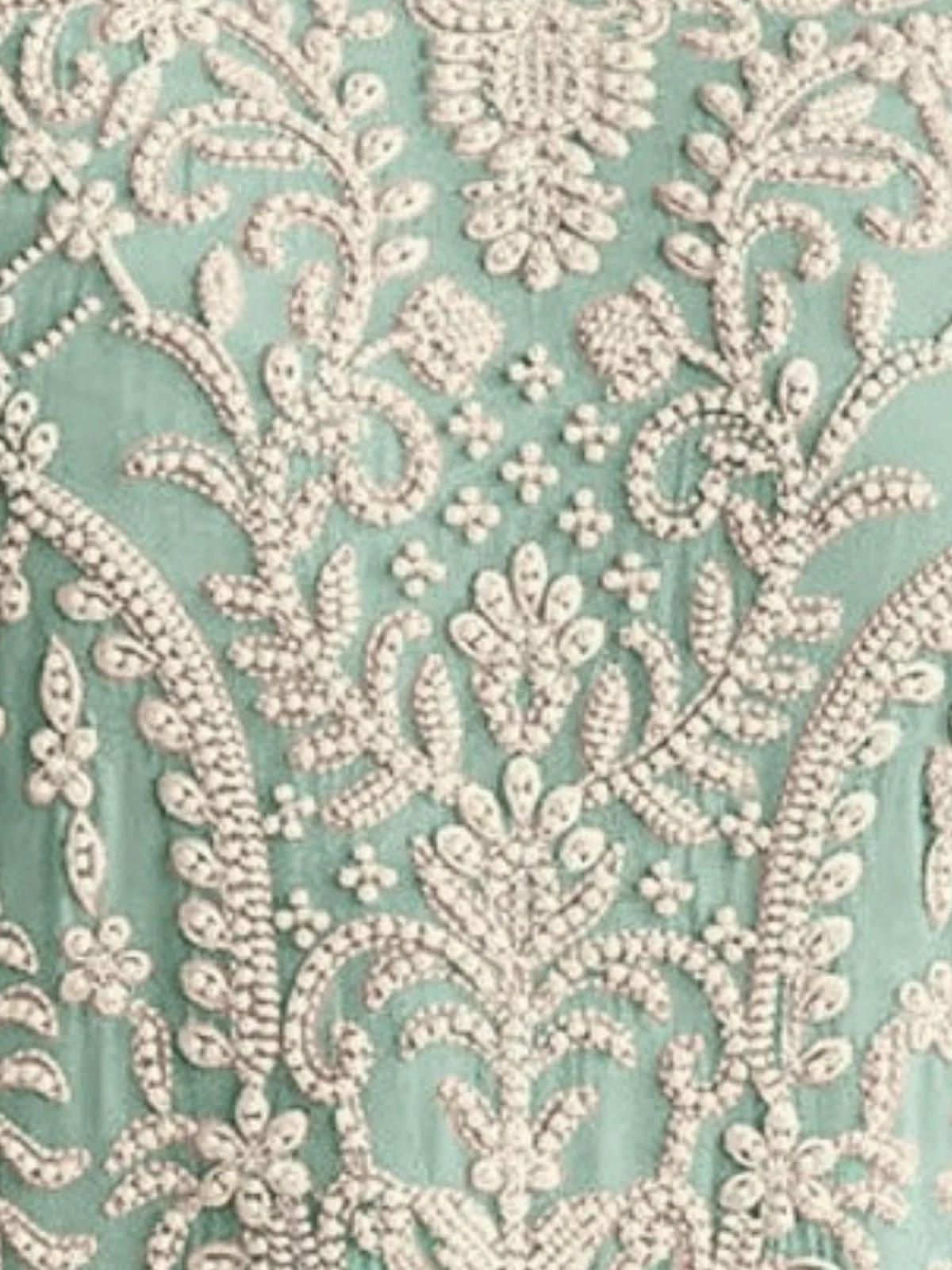 Odette Light Blue Georgette Embellished Semi Stitched Kurta Set For Women - Image 3