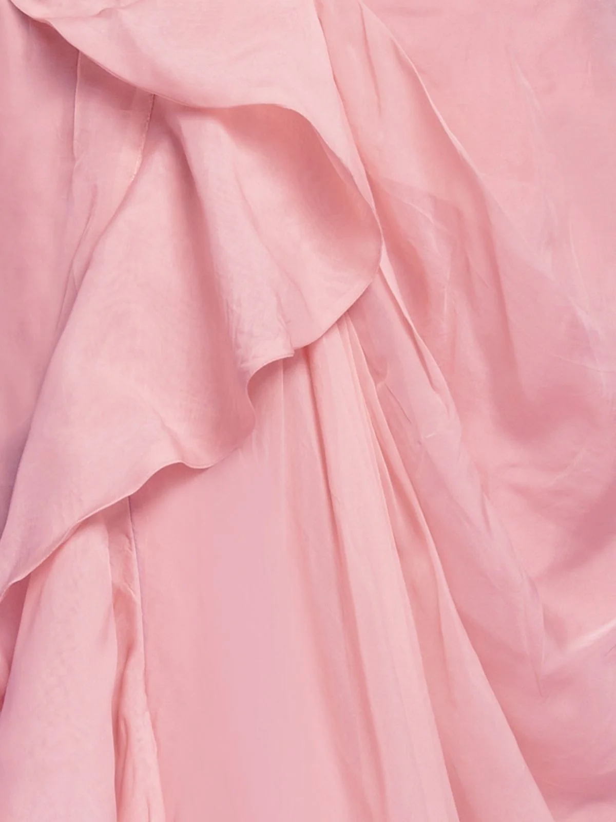 Odette Light Pink Organza Solid Co-Ord Set For Women - Image 7