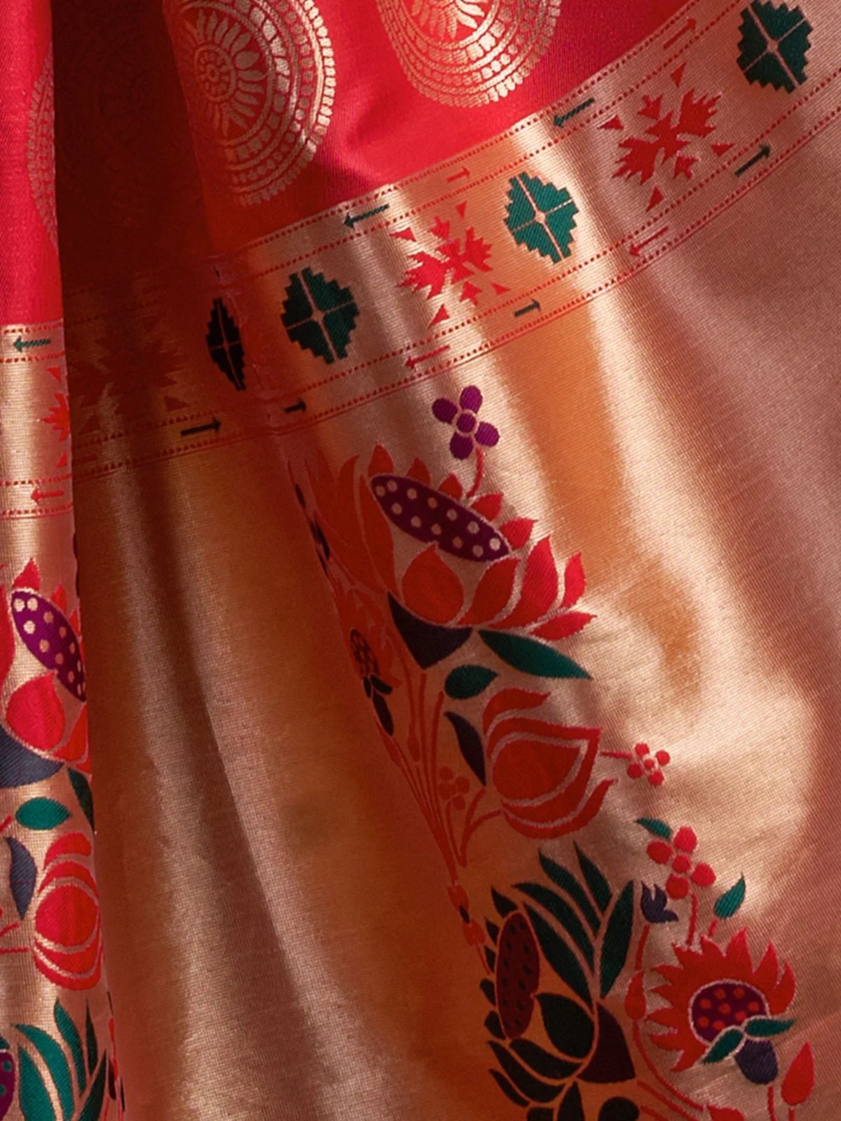 Odette Light Pink Silk Blend Woven Saree For Women - Image 6