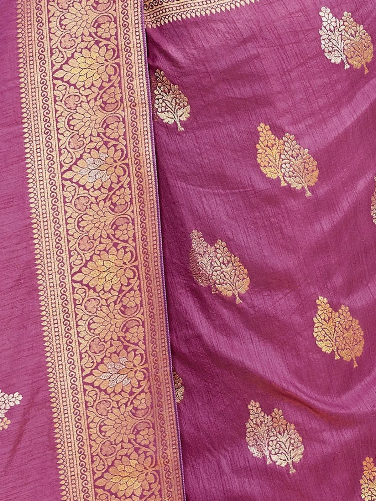 Odette Light Pink Silk Woven Saree For Women - Image 6