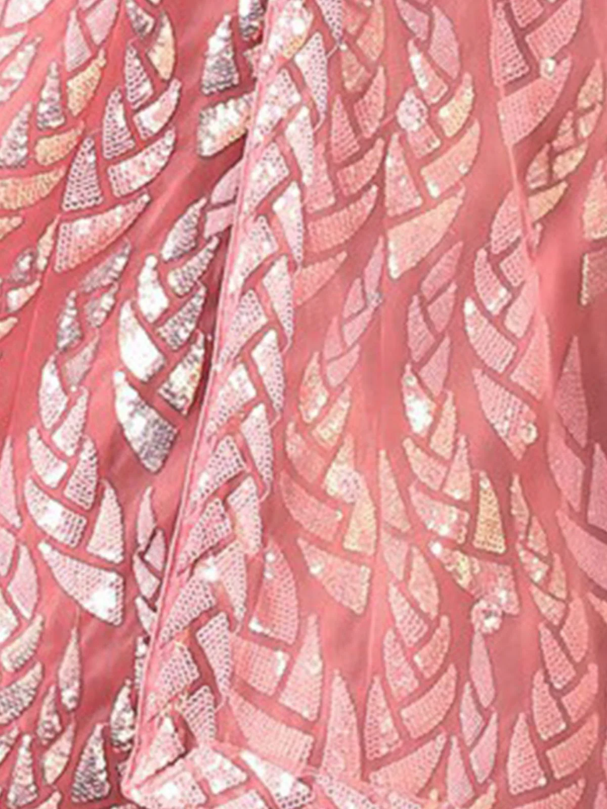 Odette Light Pink Soft Net Embellished Semi Stitched Lehenga With Unstitched Blouse For Women - Image 5