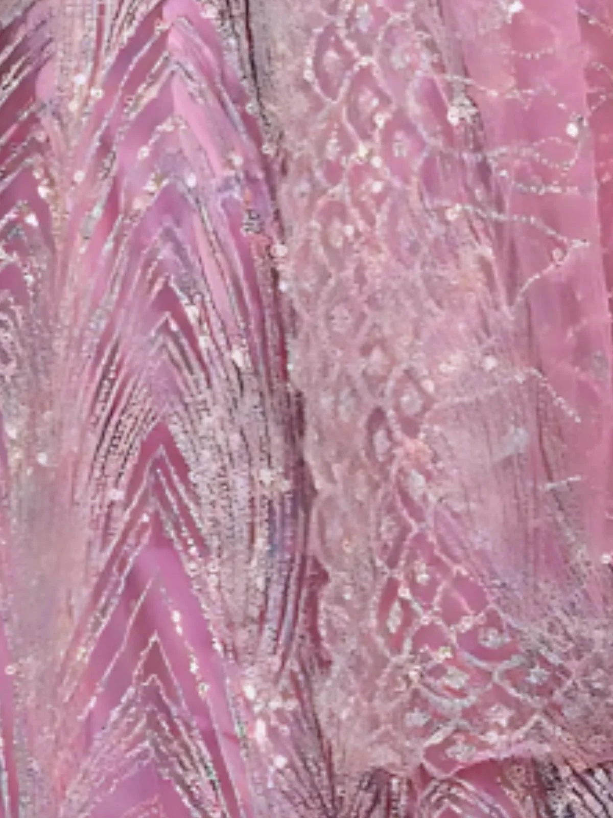 Odette Lavender Net Embellished Semi-Stitched lehenga For Women - Image 5